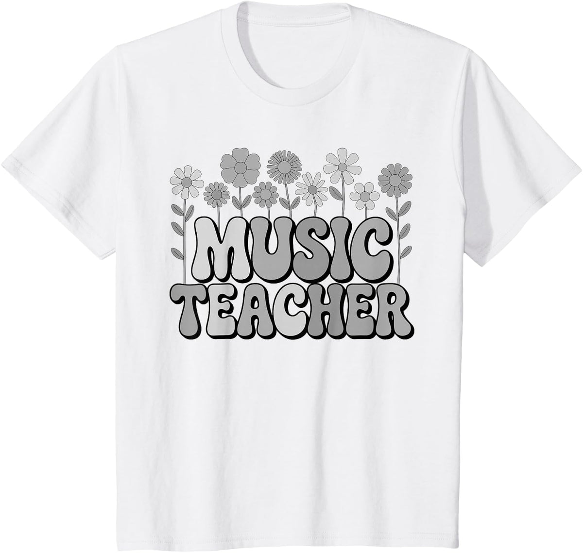 Music Teacher Art for Men Women Musician Band Music Teacher T-Shirt - White