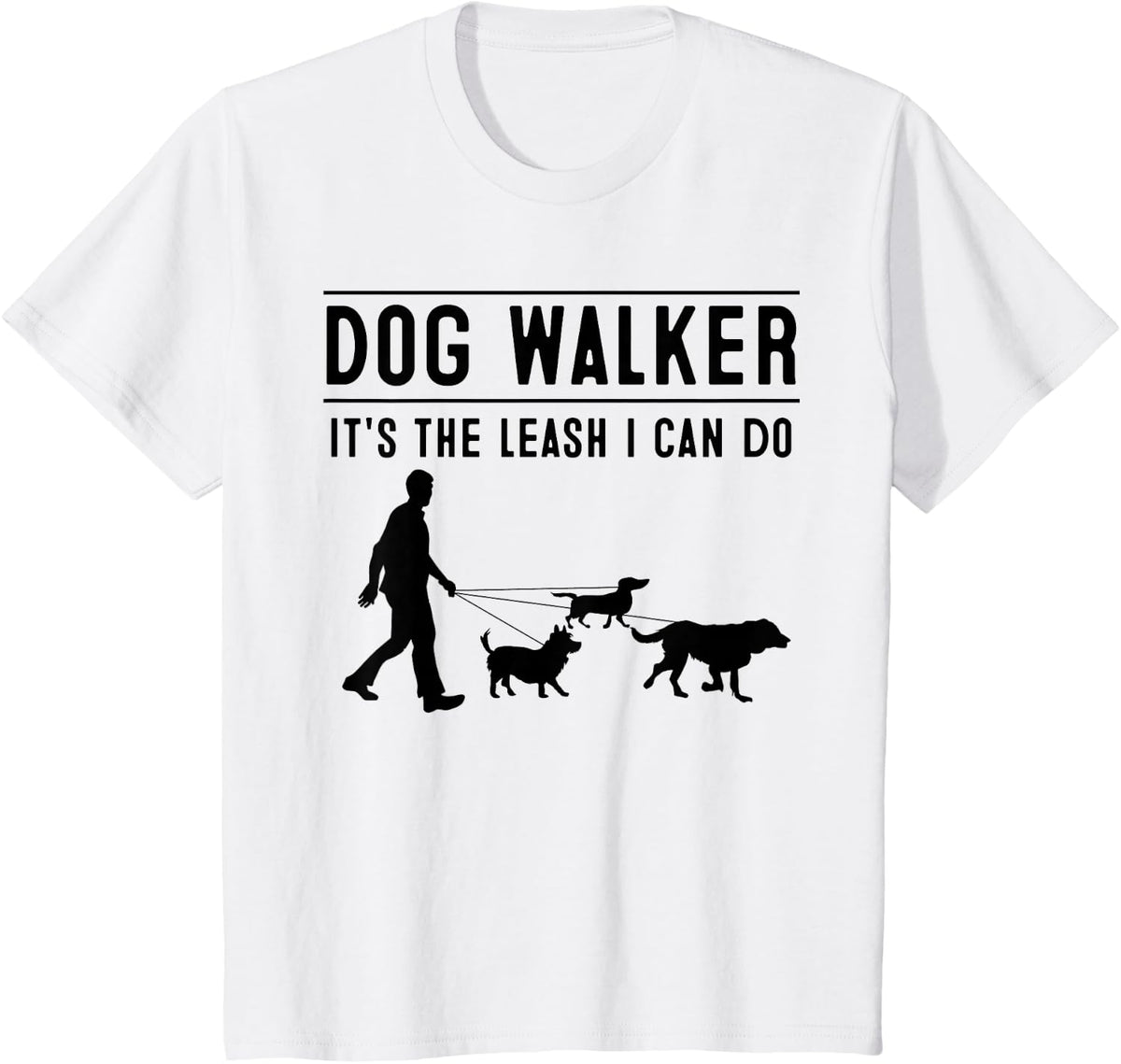 Best Dog Walker Design For Men Women Pet Walker Dog Walking T-Shirt - White