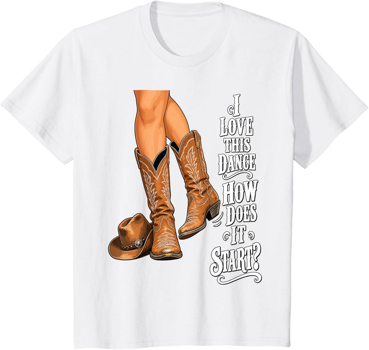 I Love This Dance How Does It Start Line Dance Humor T-Shirt - White