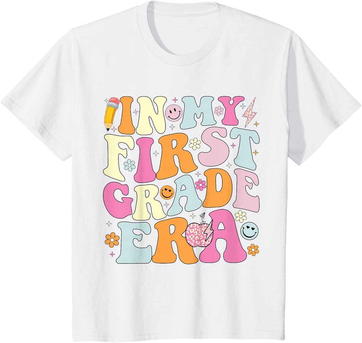 In My First Grade Era 1st Grade Teacher Back to School T-Shirt - White