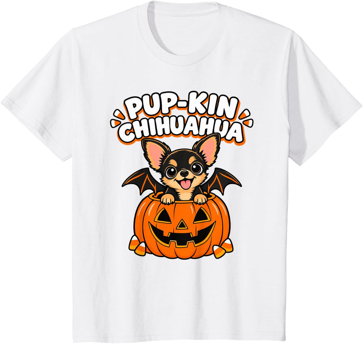 Halloween Chihuahua Pup-Kin T-Shirt - White