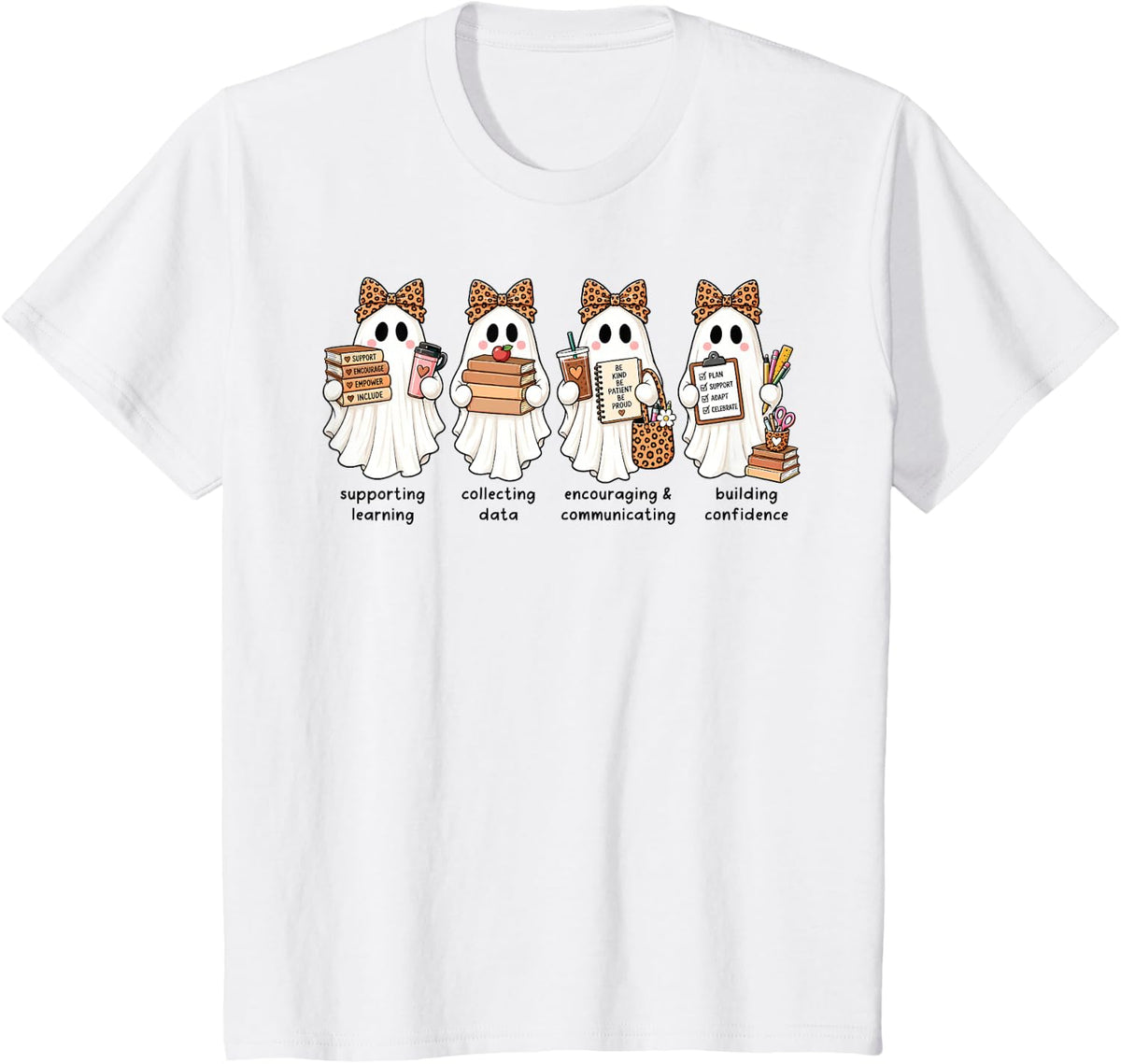Paraprofessional Halloween para Routine SPED Teachers Ghost T-Shirt - White