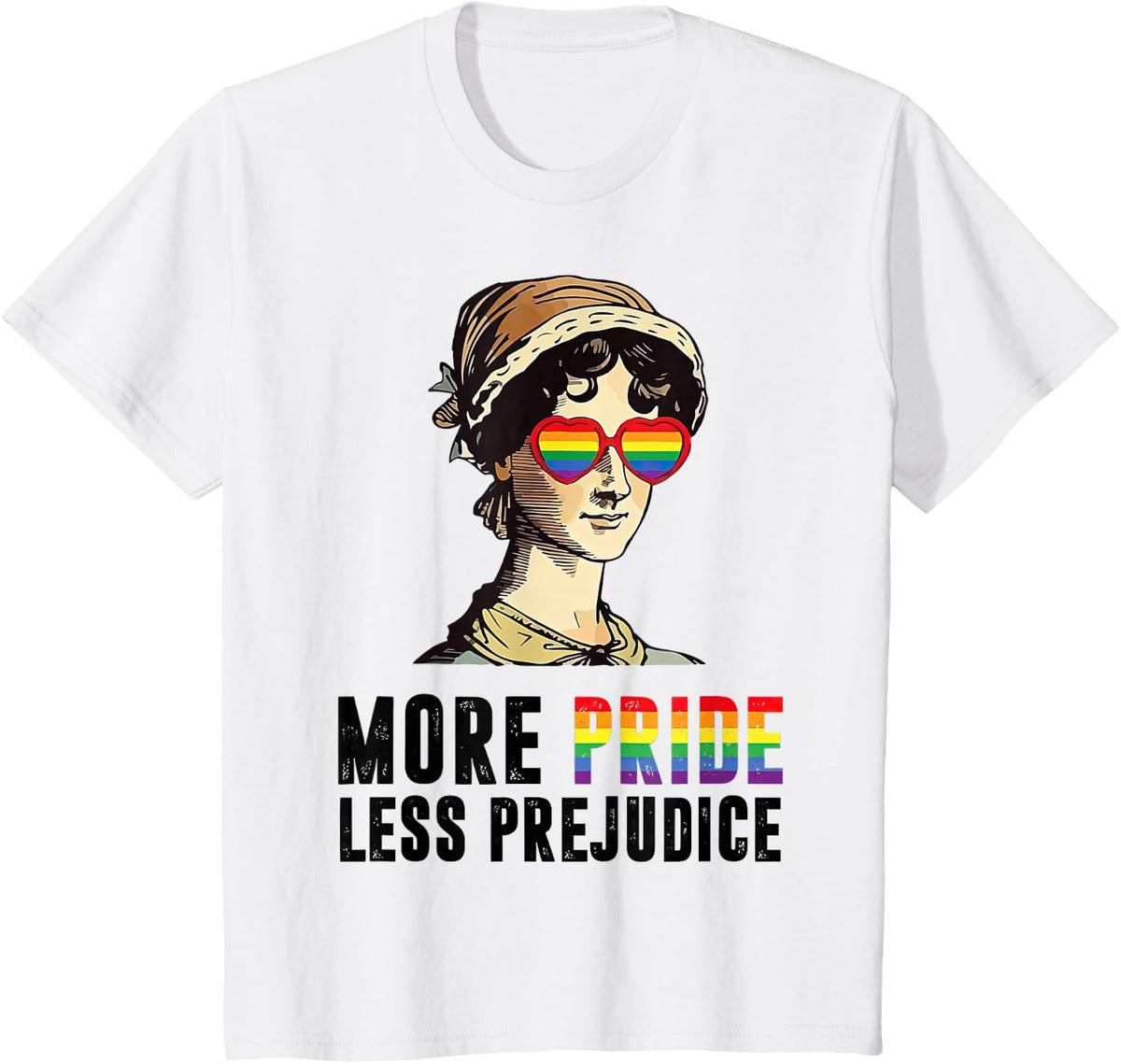 More Pride Less Prejudice LGBT t -Shir t T-Shirt - White