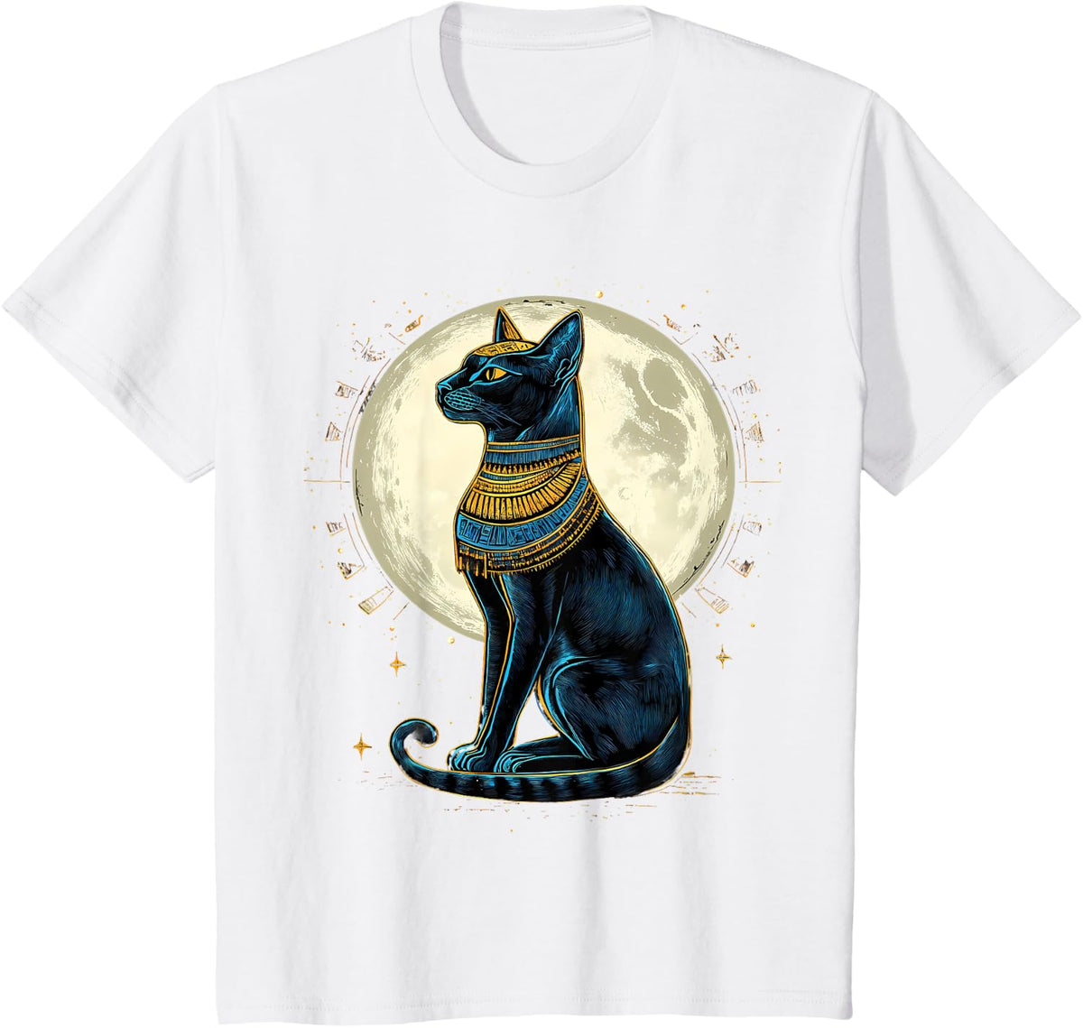 Egyptology Bastet Cat Ancient Egypt Egyptian God Tutankhamun T-Shirt for Men Women Kids - White