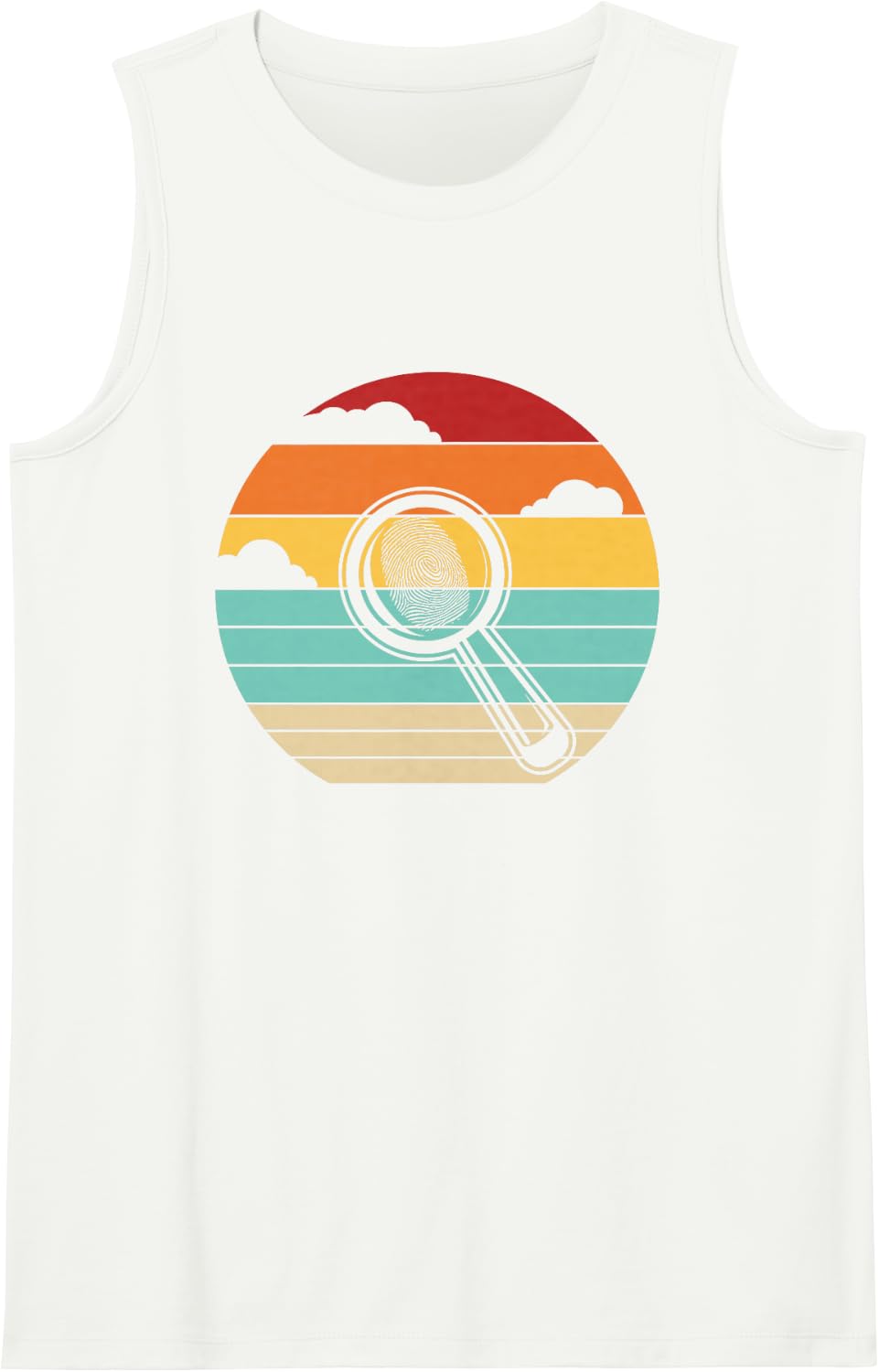 Retro Science Psychology DNA Profiler Forensic Scientist Sleeveless Tank Top - White