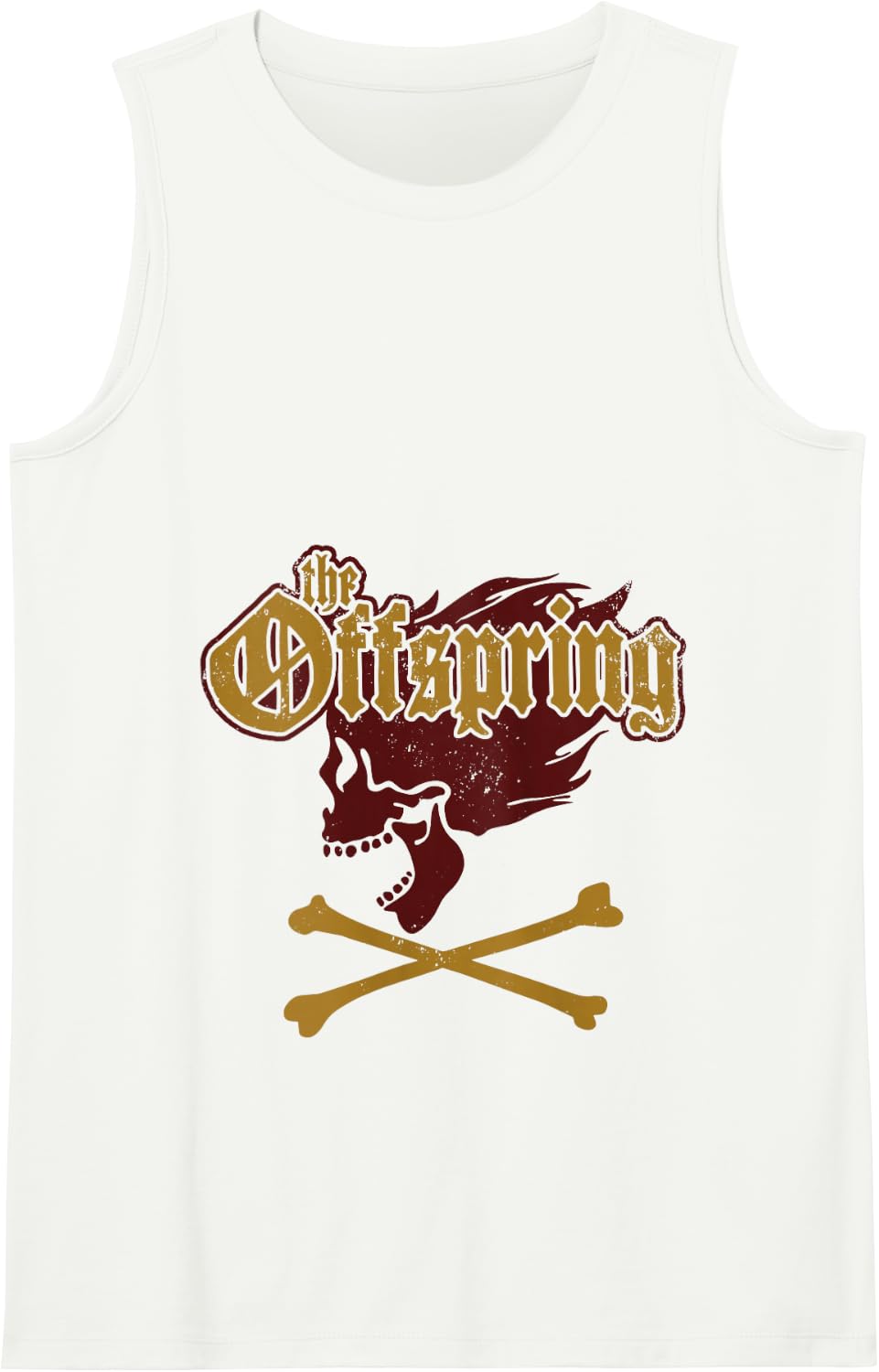 The Offspring Official Screaming Skull Tank Top - White