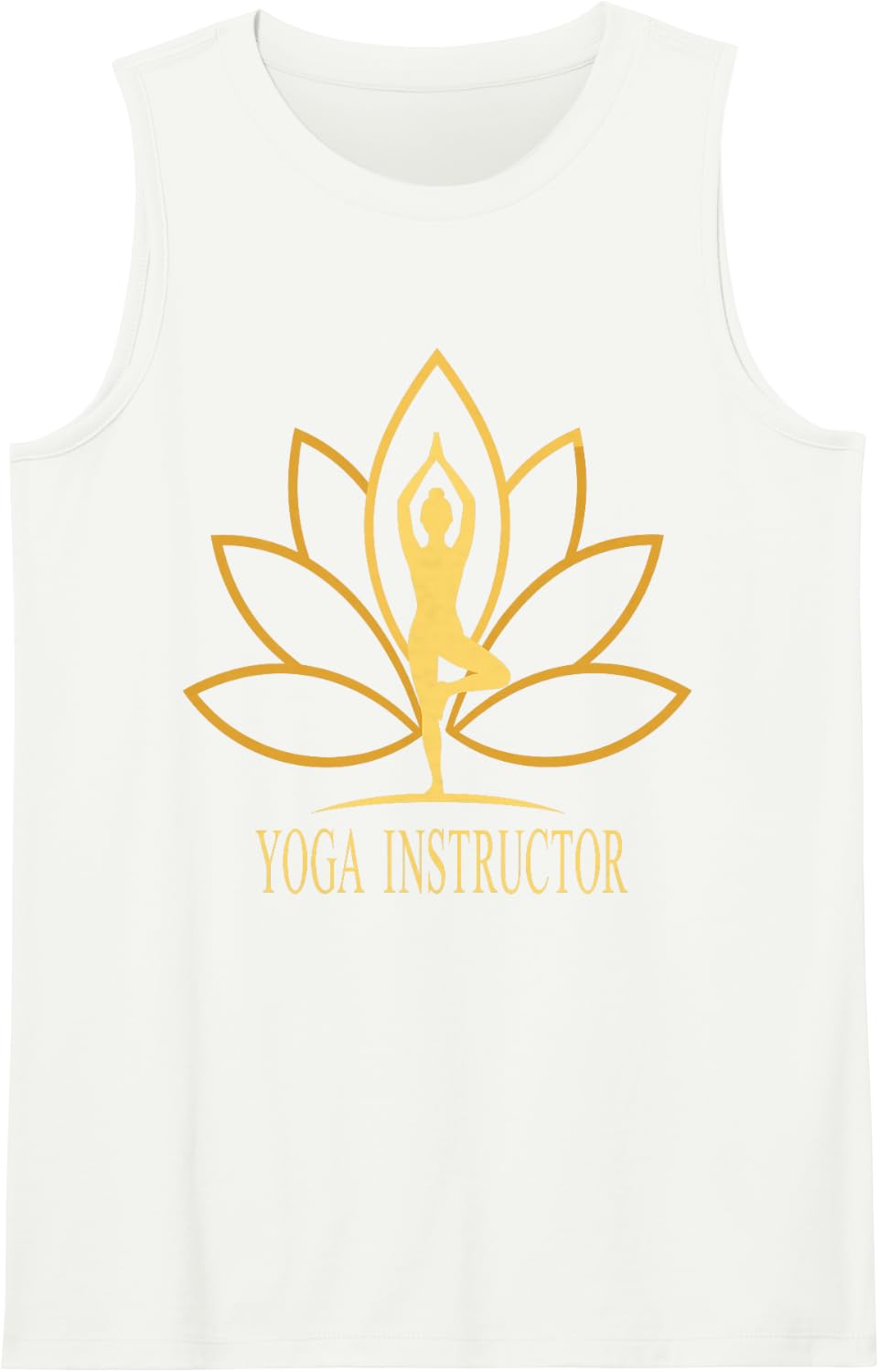 Yoga Instructor Art for Men Women Kids Yoga Teacher Sleeveless Tank Top - White