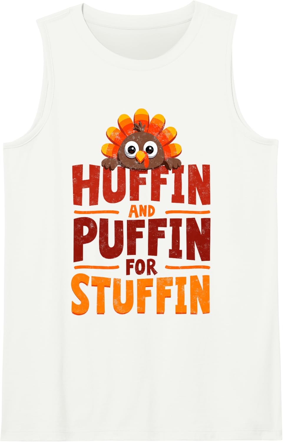 Blessed Thankful Grateful Family Dinner Thanksgiving Pumpkin Sleeveless Tank Top - White