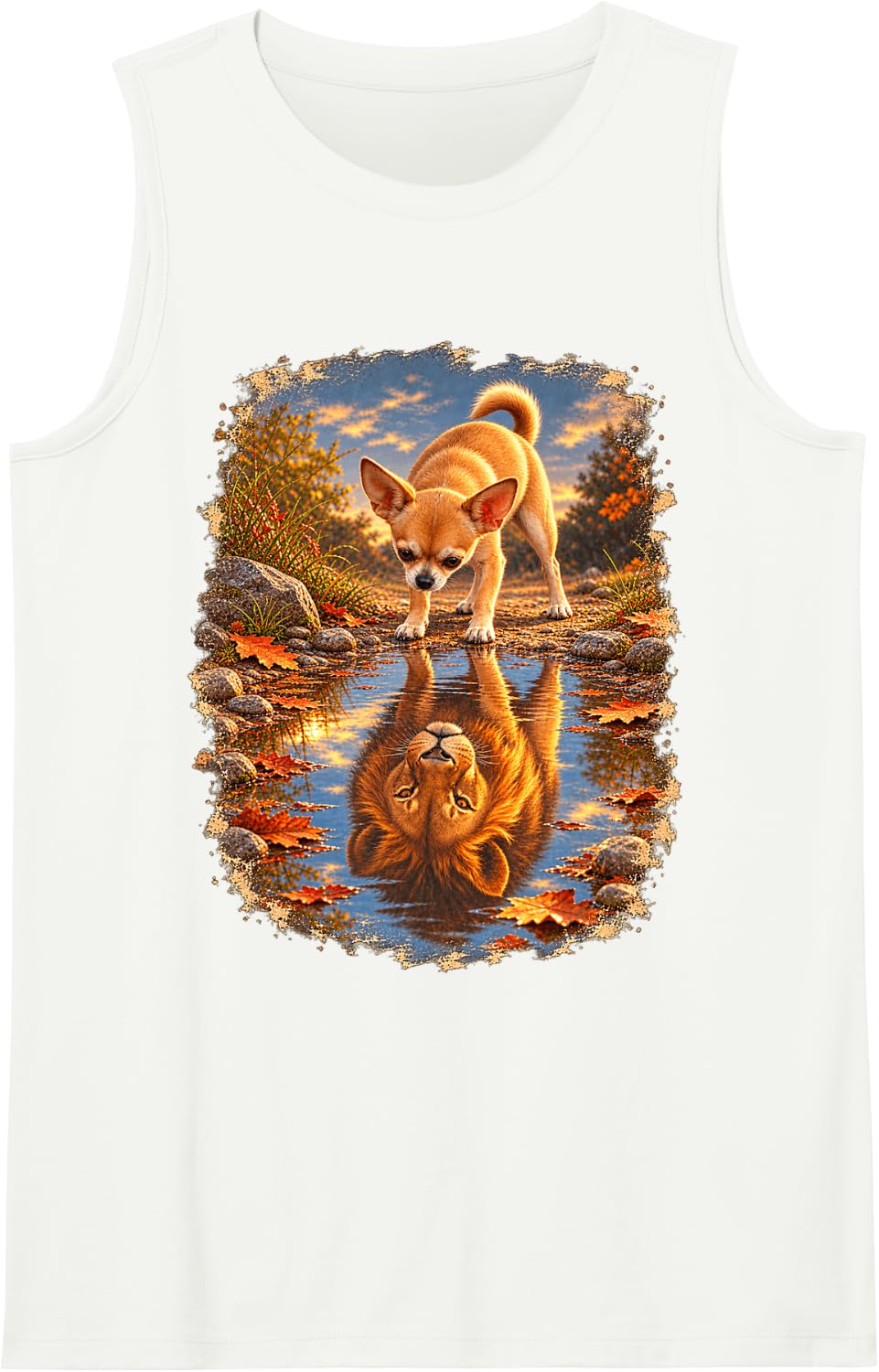 Funny Chihuahua Owner Gift Sleeveless Tank Top - White