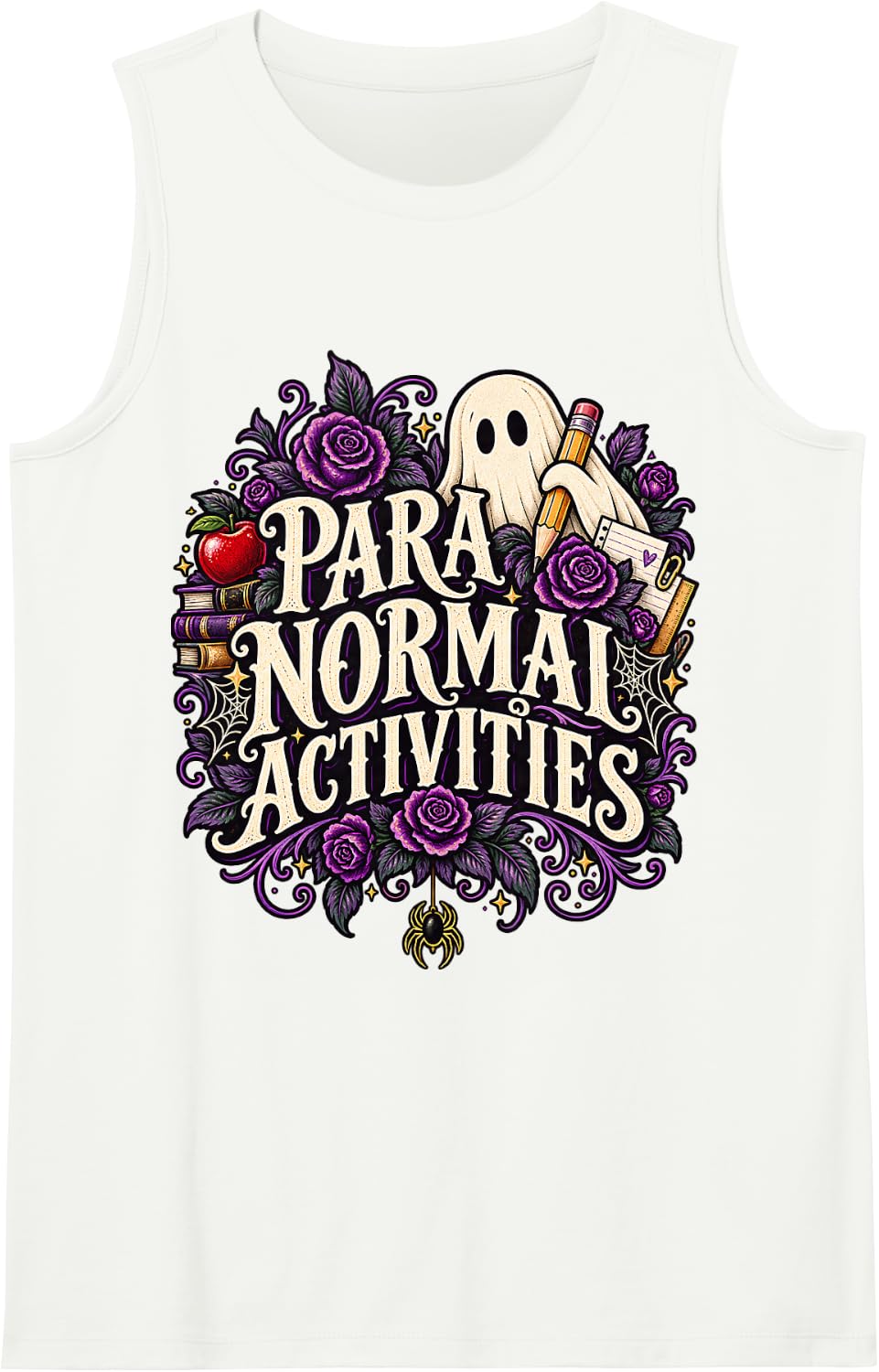 para Normal Activities Paraprofessional Teacher Sleeveless Tank Top - White