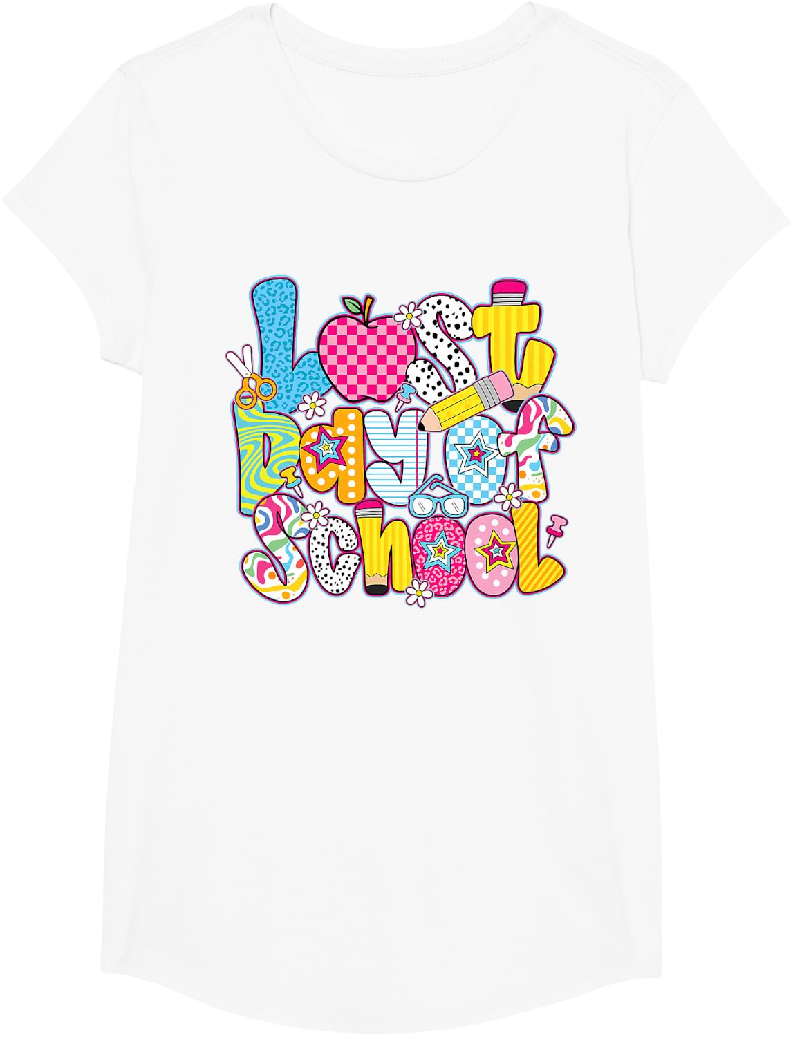 Last Day of School Shirt for Teachers Students Girls Boys End of Year Tees T-Shirt - Girls White