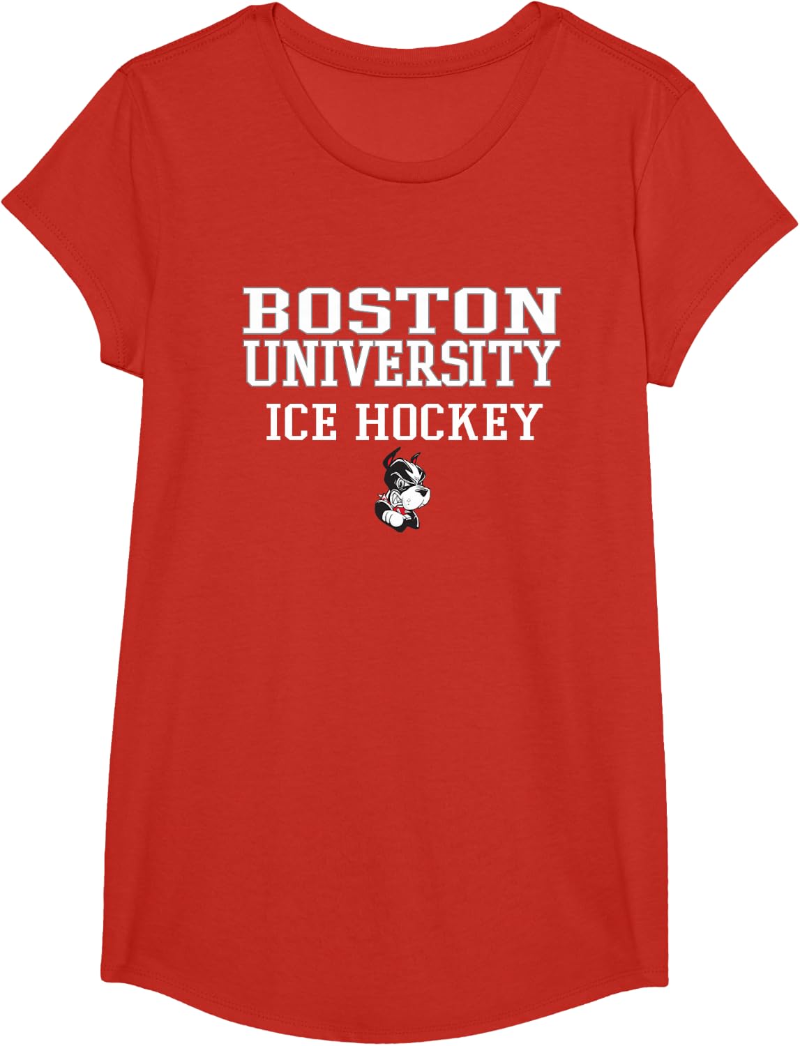 Boston Terriers Classic Team Ice Hockey - Boston U T-Shirt - Girls Red