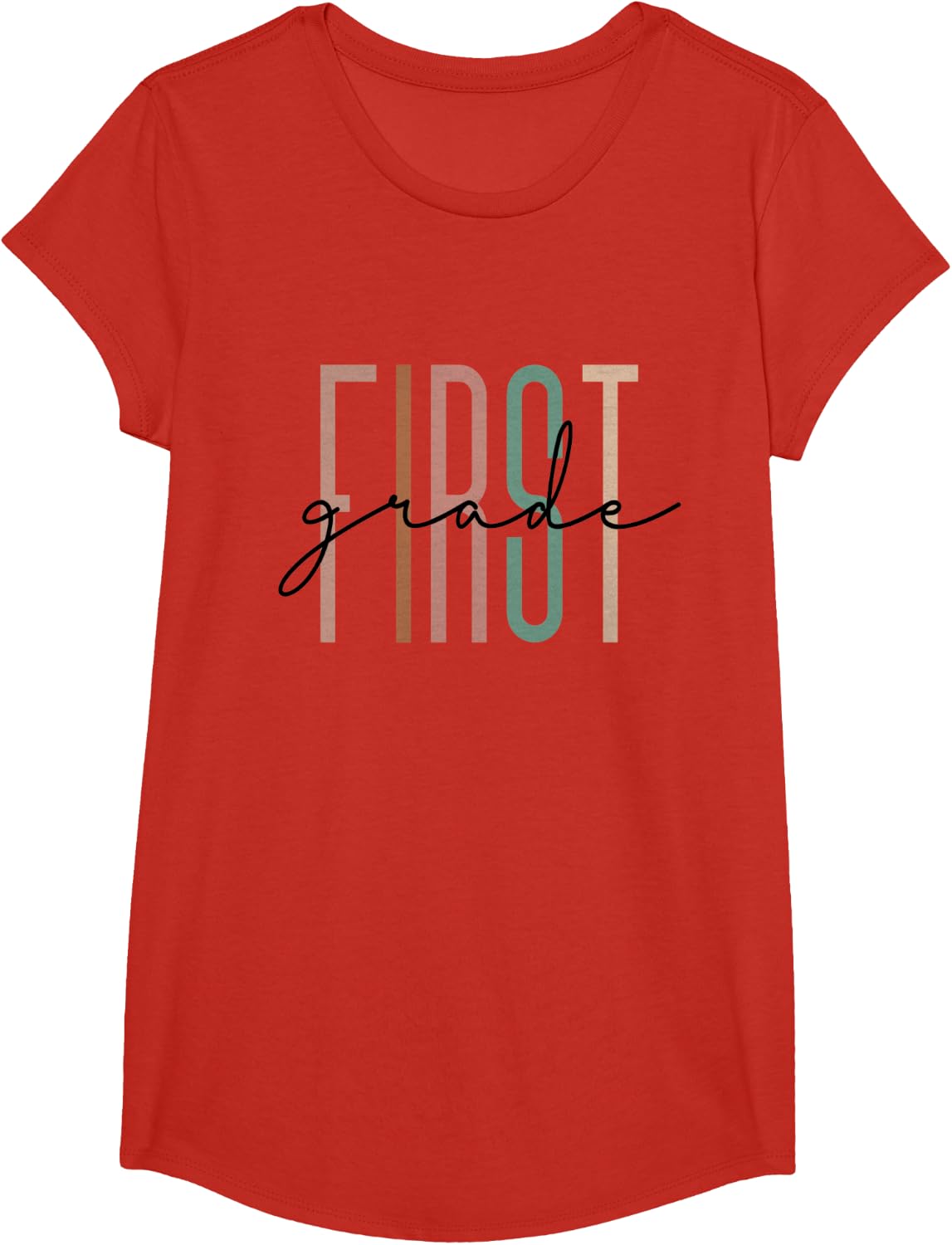 First Grade Girls Boys Teacher Team 1st Grade Squad T-Shirt - Girls Red