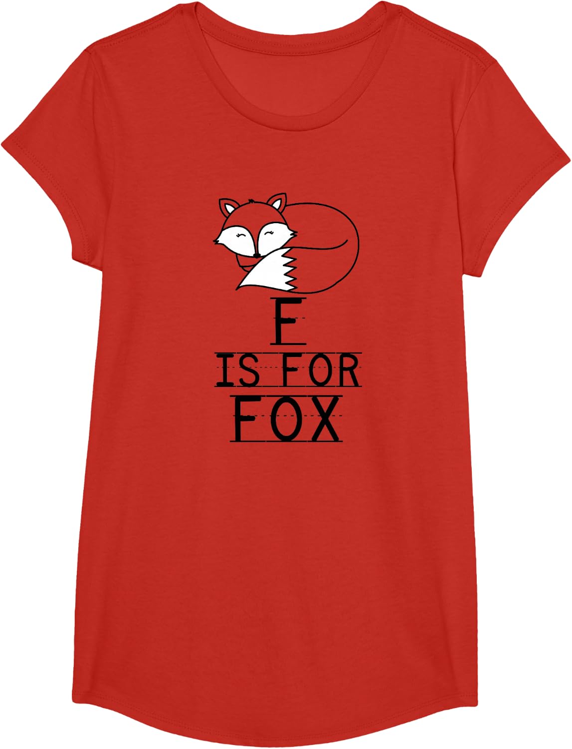 F Is For Fox Pre-K Kindergarten Teacher Student Saying T-Shirt - Girls Red