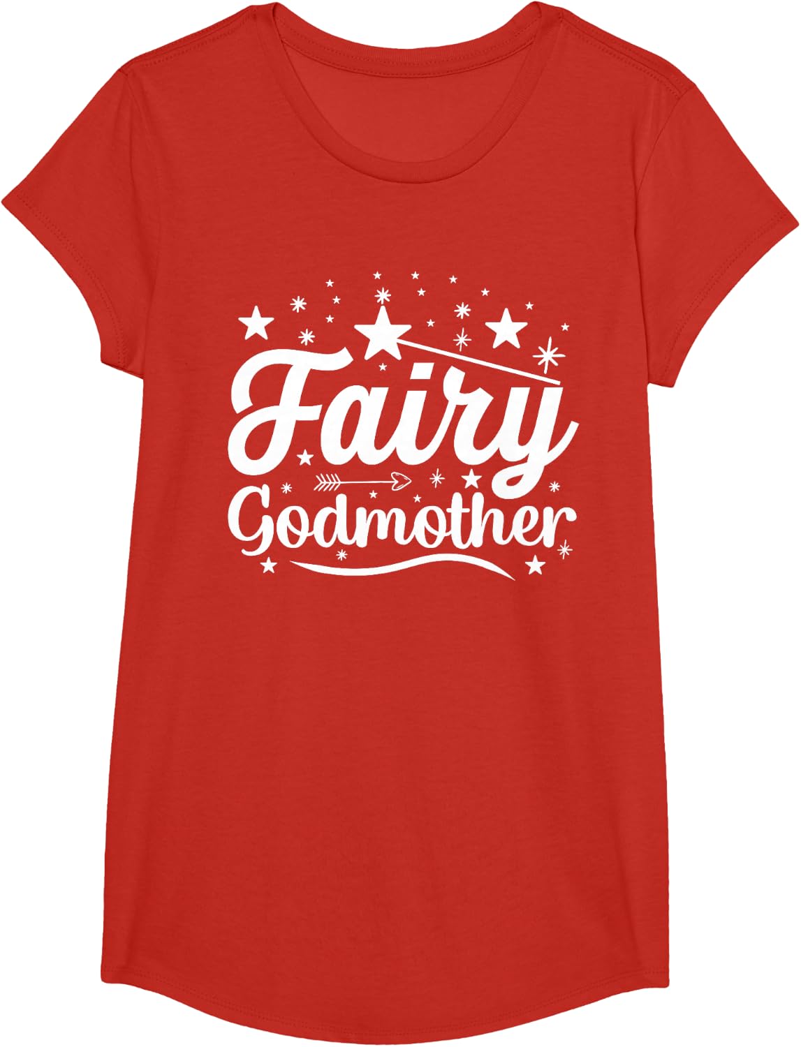 Godmother Fairy Godmother T-Shirt Tees For Women Gift Shirts For New Godmothers - Girls Red