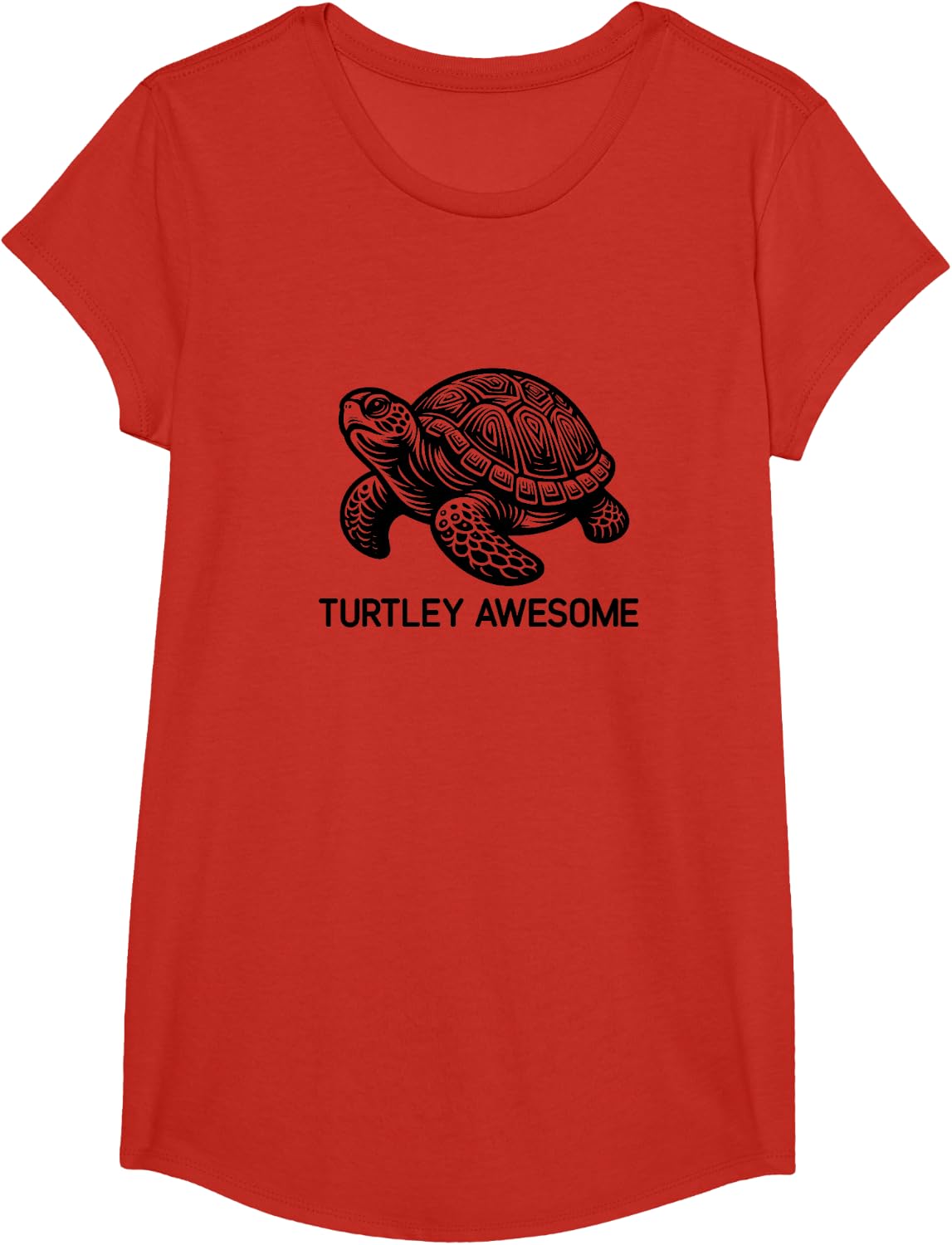 Turtle Turtley Awesome, Funny, Jokes, Sarcastic T-Shirt - Girls Red