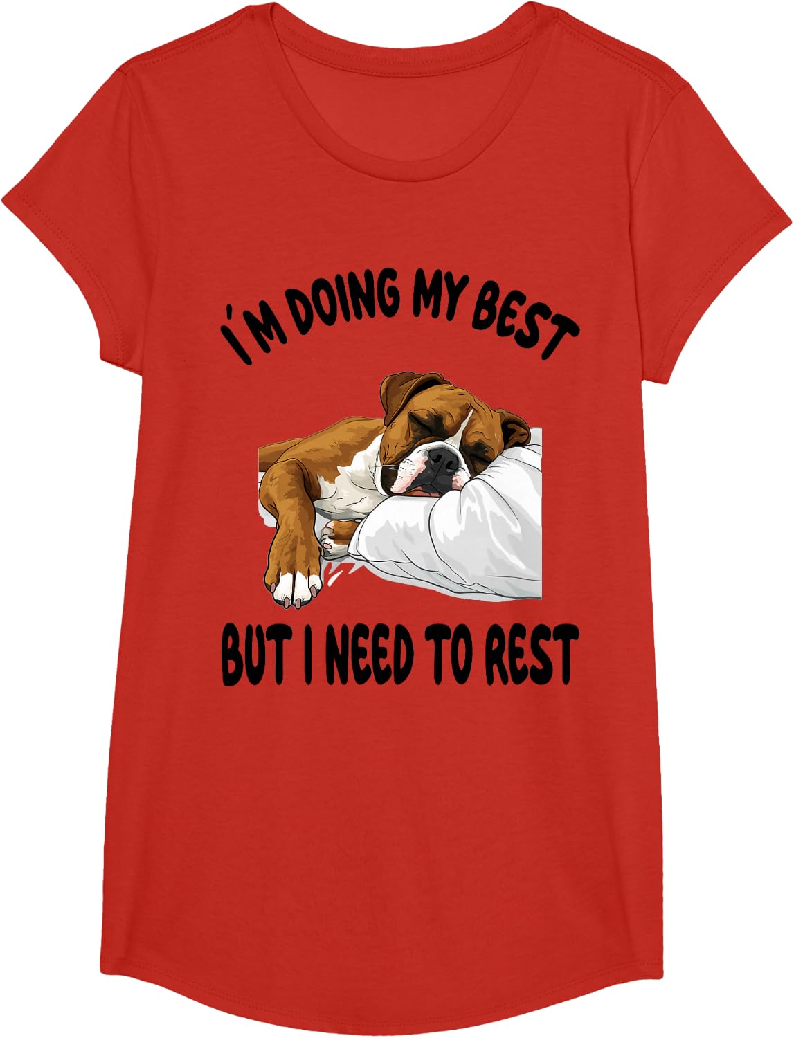 Boxer Official Sleepshirt Pajamas Nightgown T-Shirt - Girls Red