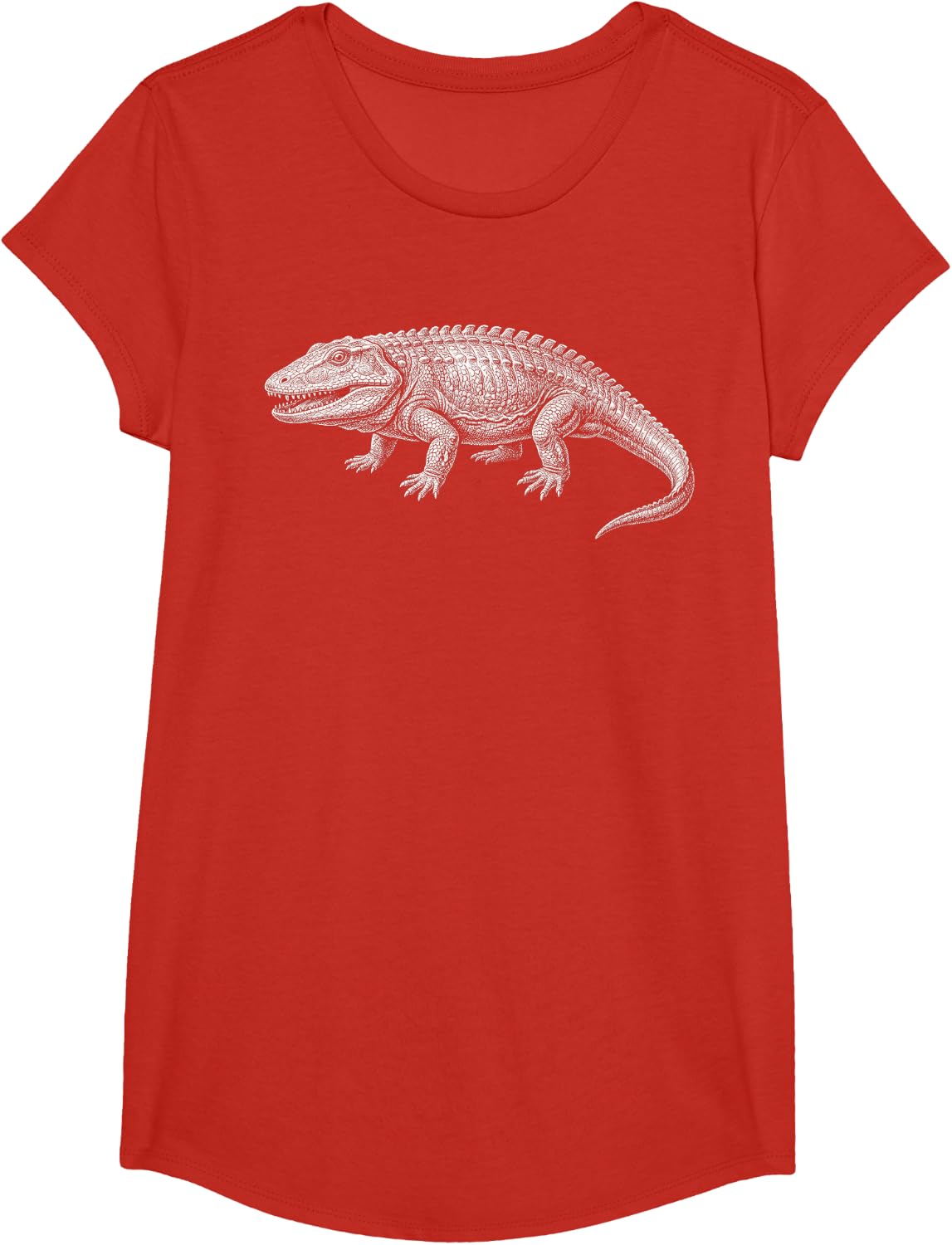 Eryops Fossil Paleontology Prehistoric Amphibian Species T-Shirt - Girls Red