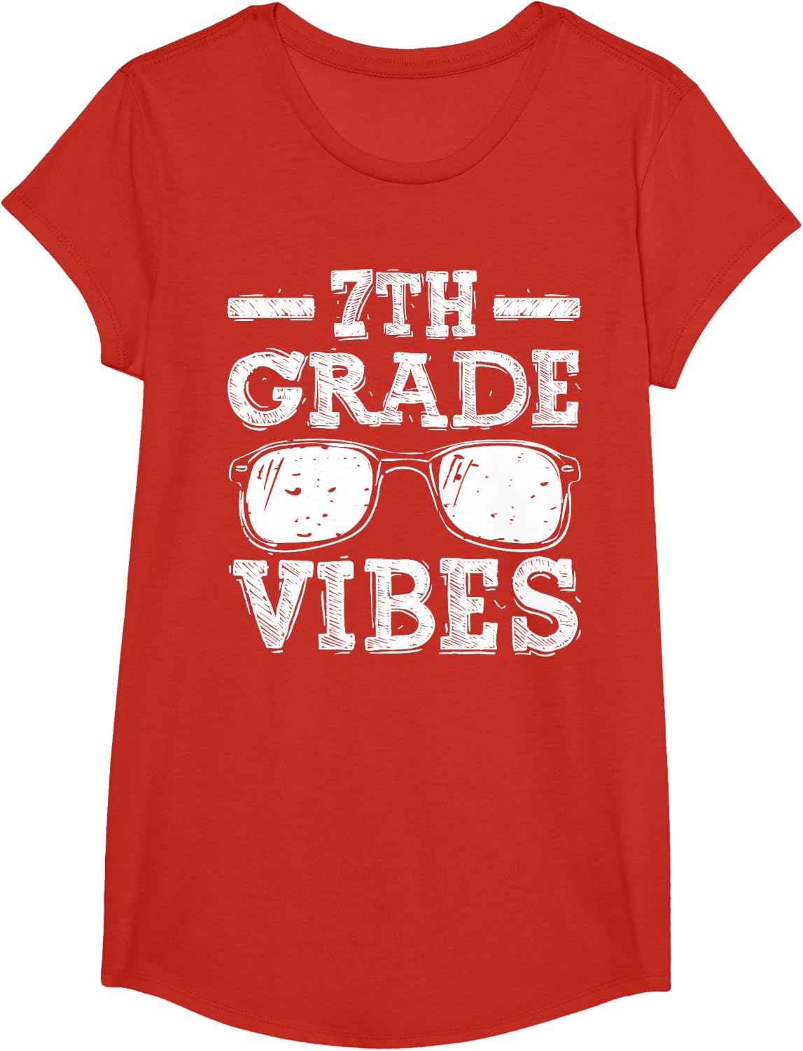 Back To School 7th Grade Vibes Shirt, First Day Teacher kids T-Shirt - Girls Red
