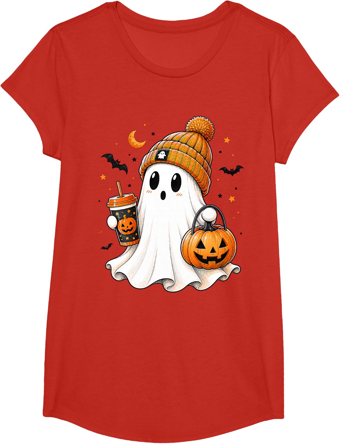 Spooky Season Women Kids Men T-Shirt - Girls Red