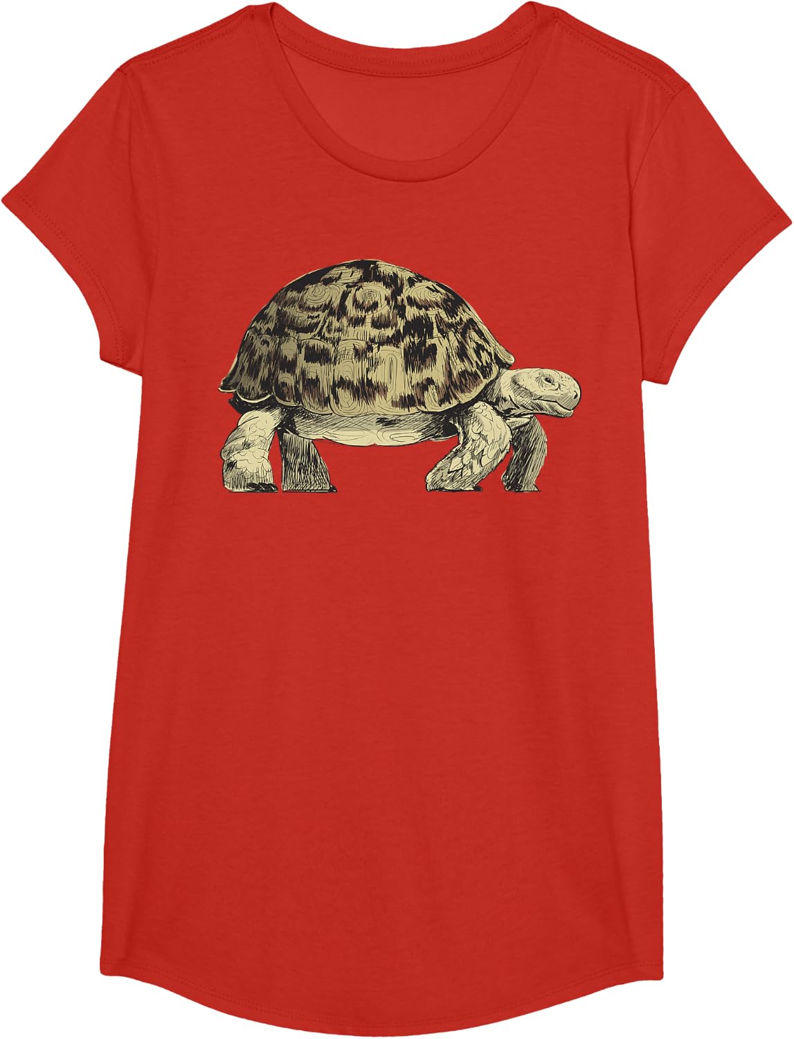 Slow Tortoise Turtle Shirt T-Shirt - Girls Red