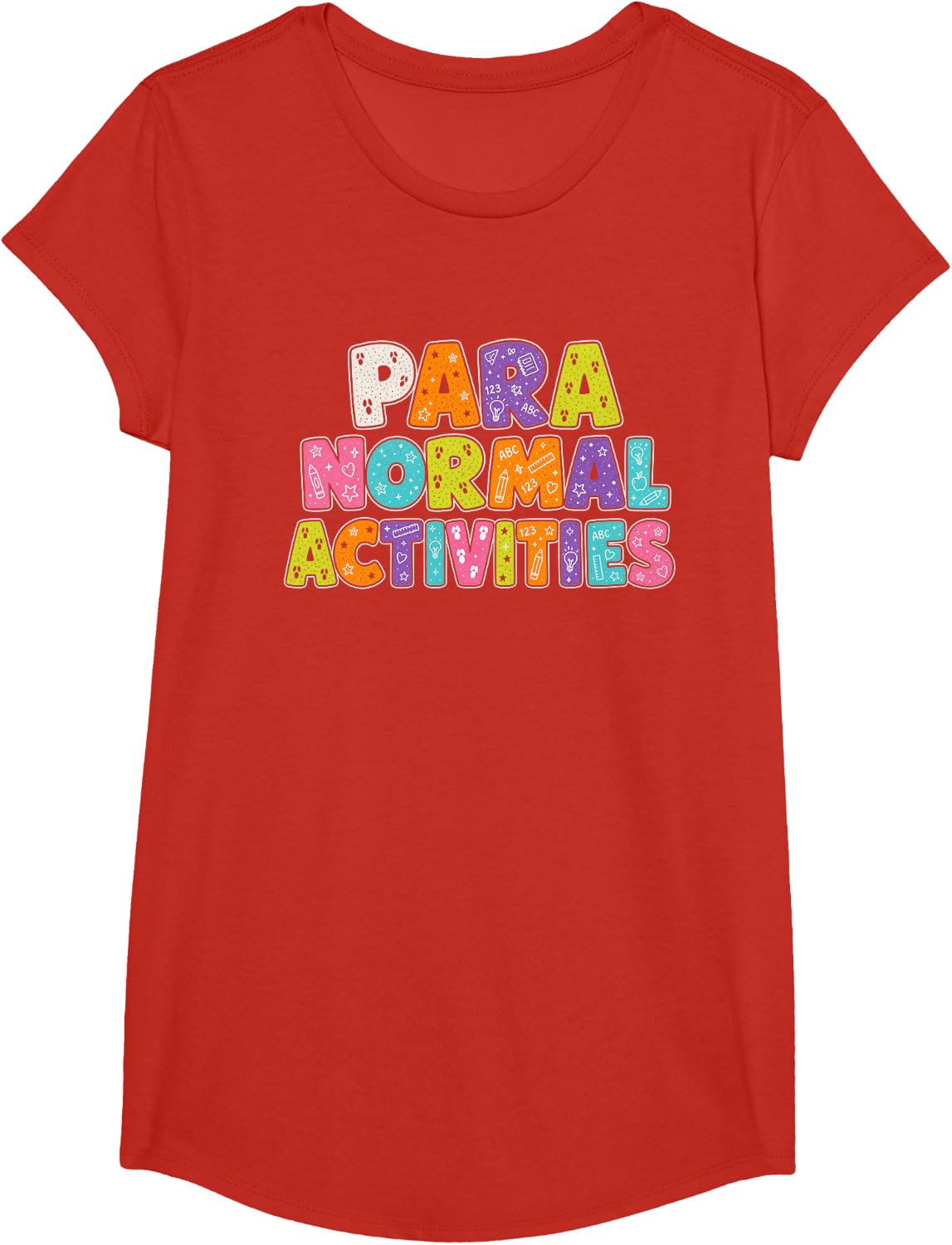 Paraprofessional Halloween para Normal Activities T-Shirt - Girls Red