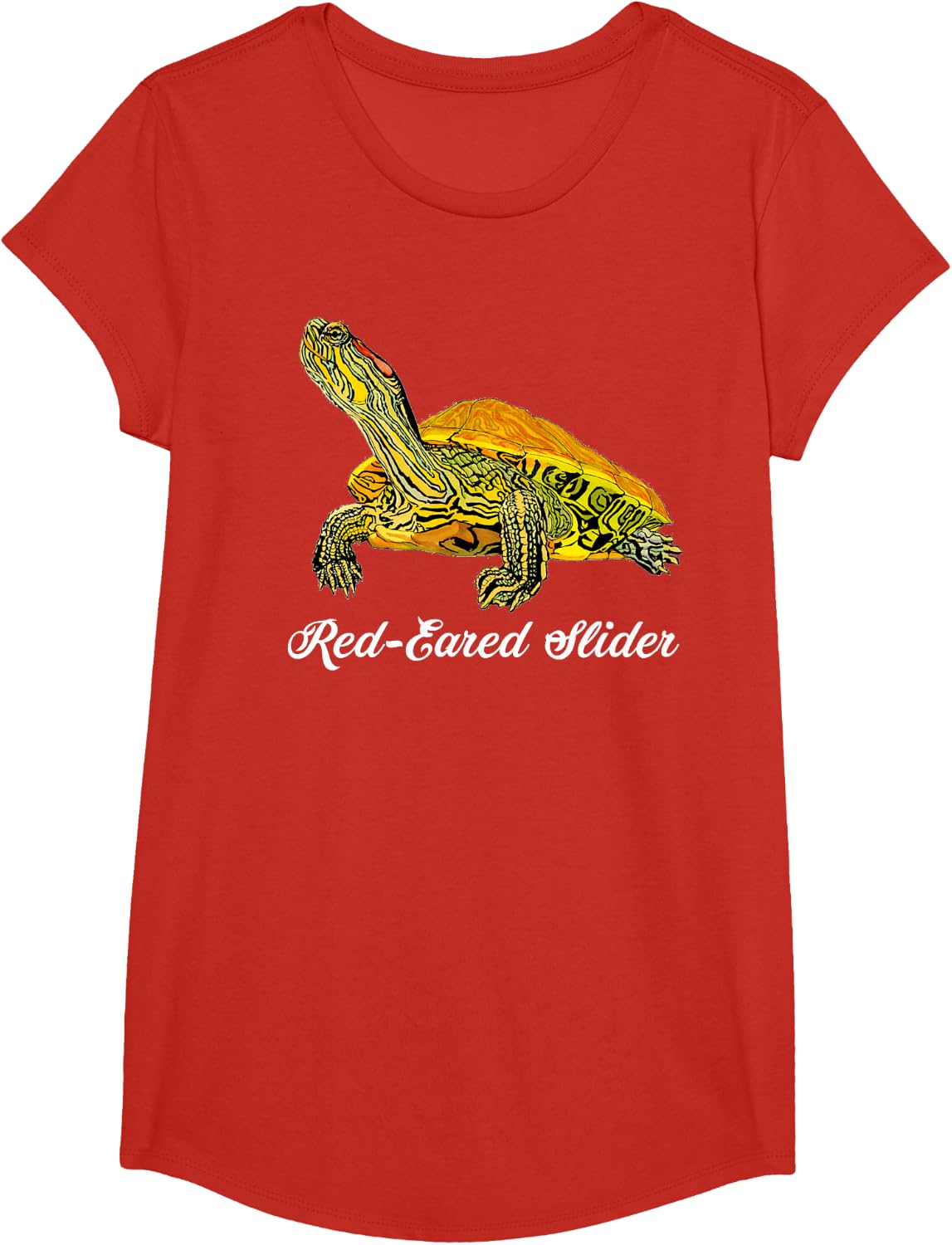 Red-Eared Slider Turtle Shirt - Gift For Turtle Lovers T-Shirt - Girls Red