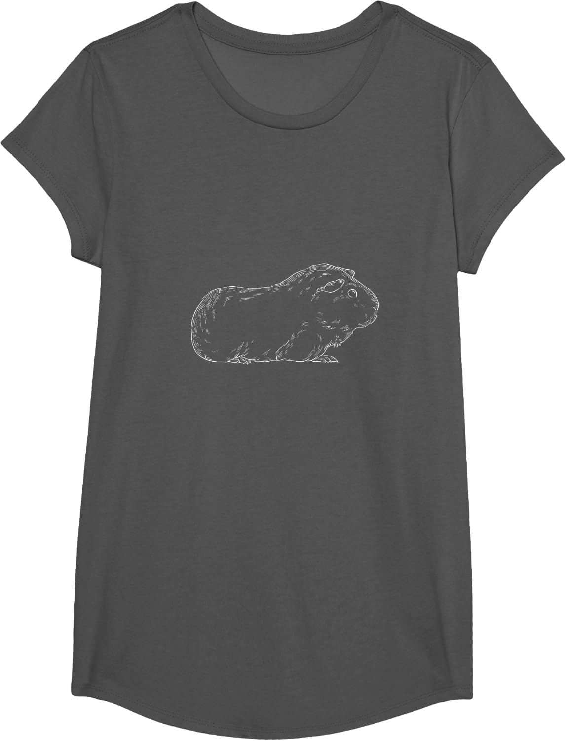 Guinea Pig Pet Owner Gift Guinea Pig T-Shirt - Girls Asphalt Grey