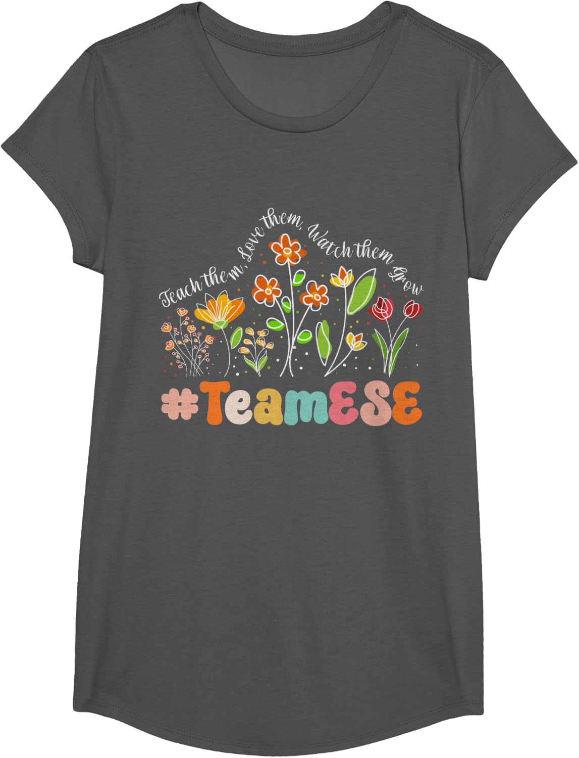 Team ESE Appreciation Week Teacher Back to School Men Women Girls Kids T-Shirt - Girls Asphalt Grey