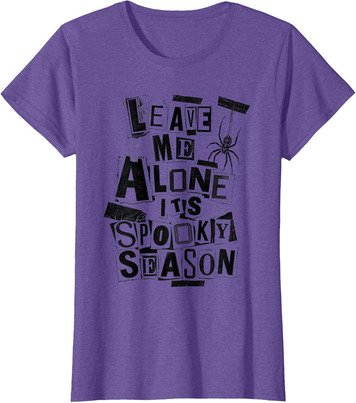 Leave Me Alone It's Spooky Season Halloween T-Shirt - Purple Heather