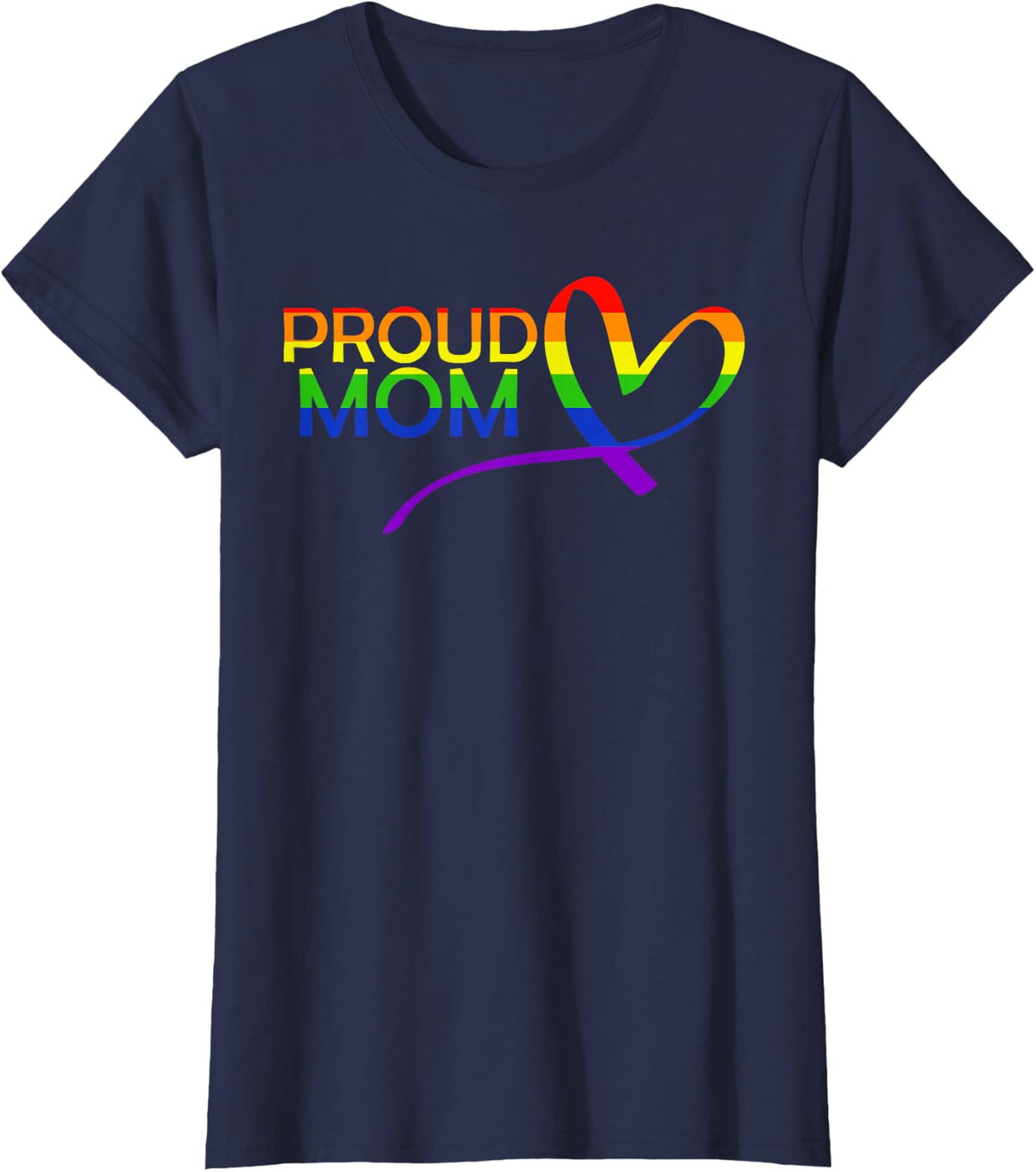 Gay Pride Queer Rainbow Mama Pride Month LGBT T-Shirt - Navy Blue
