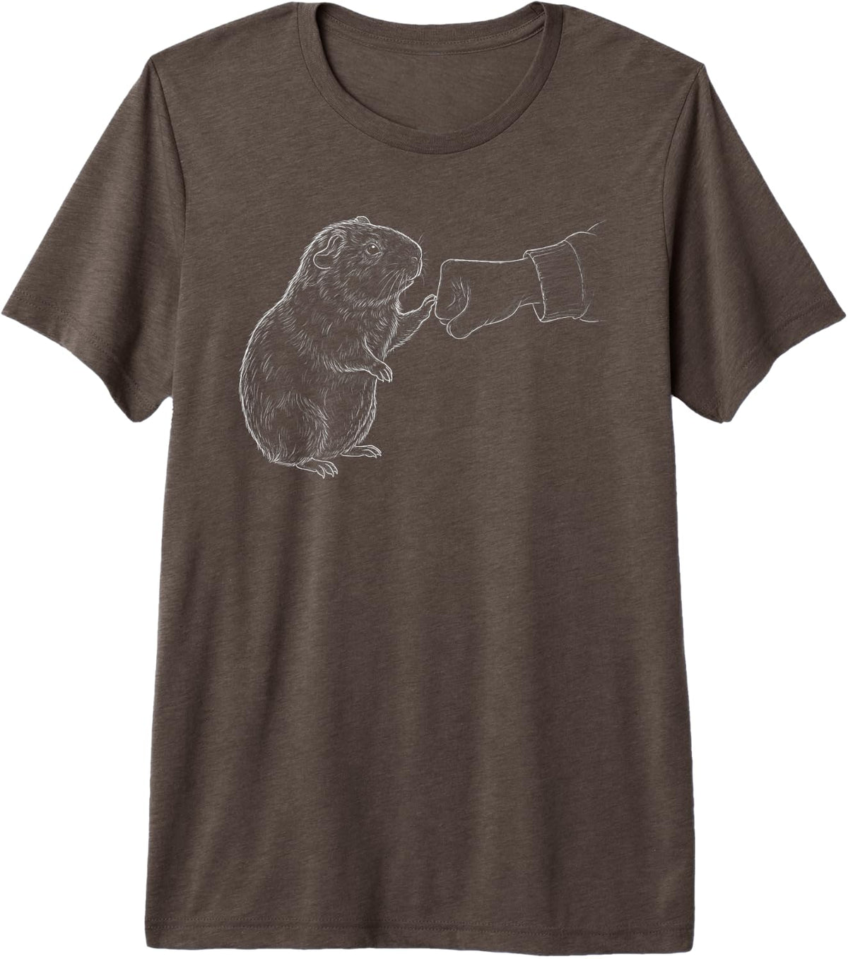 Guinea Pig Fist Bump Guinea Pig Owner Men Women Premium Tri-Blend T-Shirt - Brown