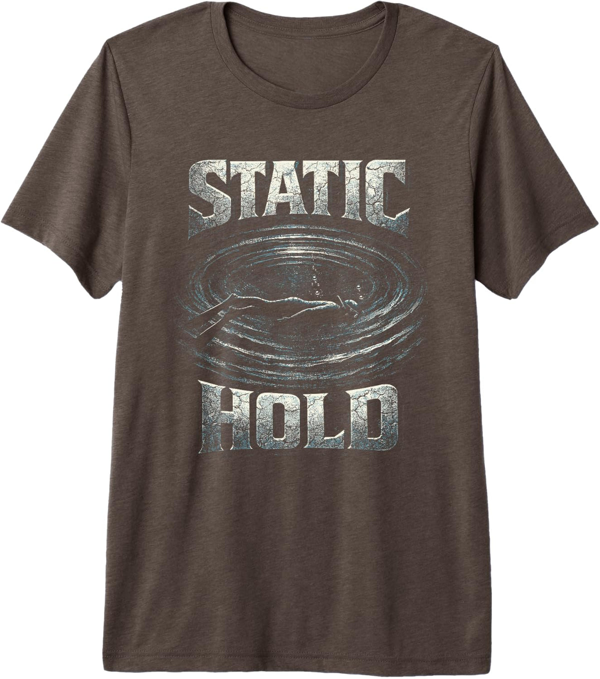Freediving Apnea Diving Static Hold Premium Tri-Blend T-Shirt - Brown