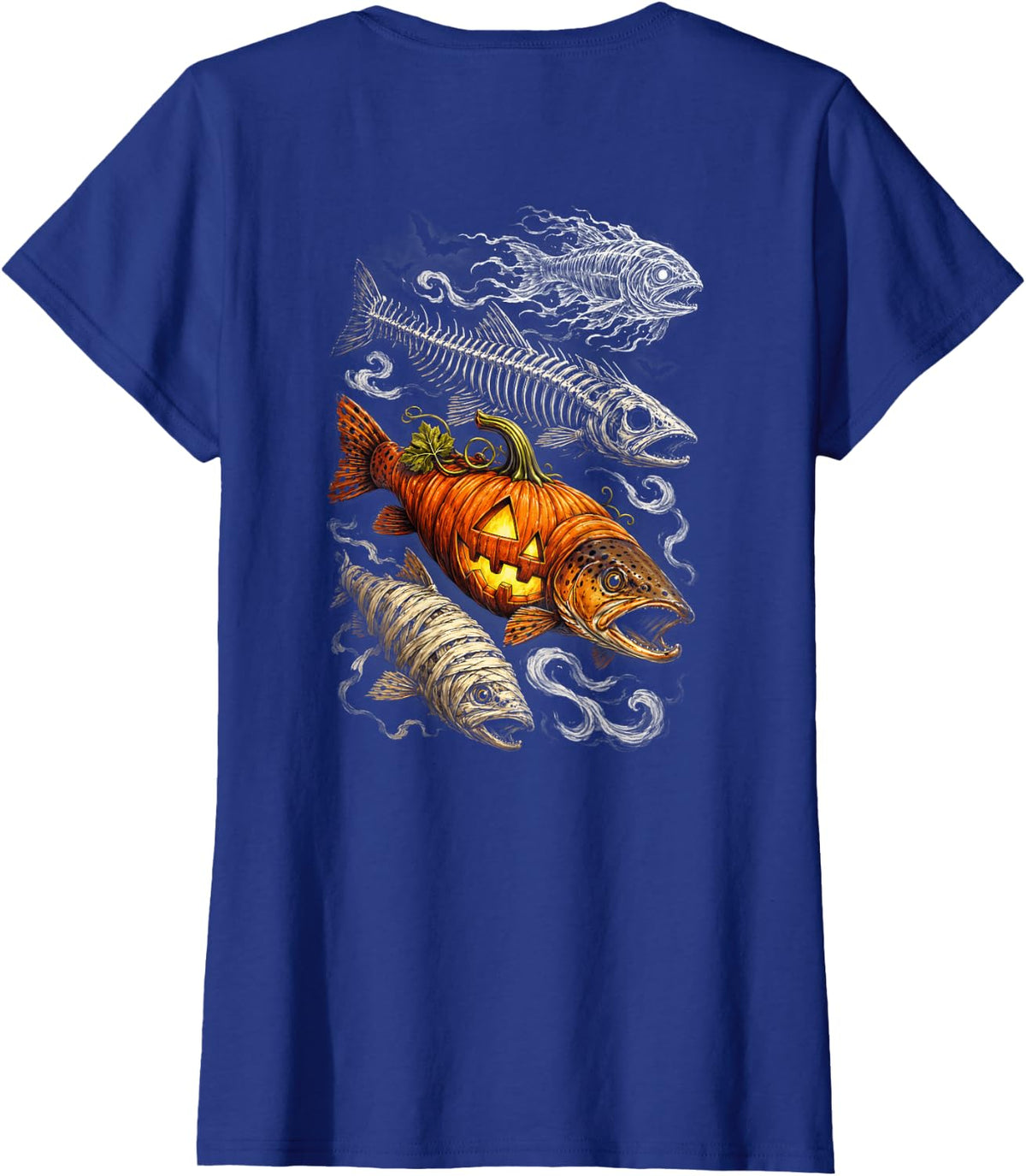 Halloween Trout Fish T-Shirt - Royal Blue