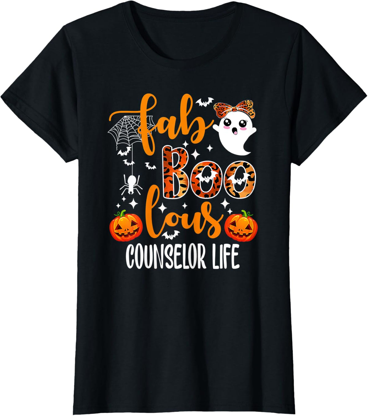 Faboolous COUNSELOR LIFE Teacher Halloween T-Shirt - Black
