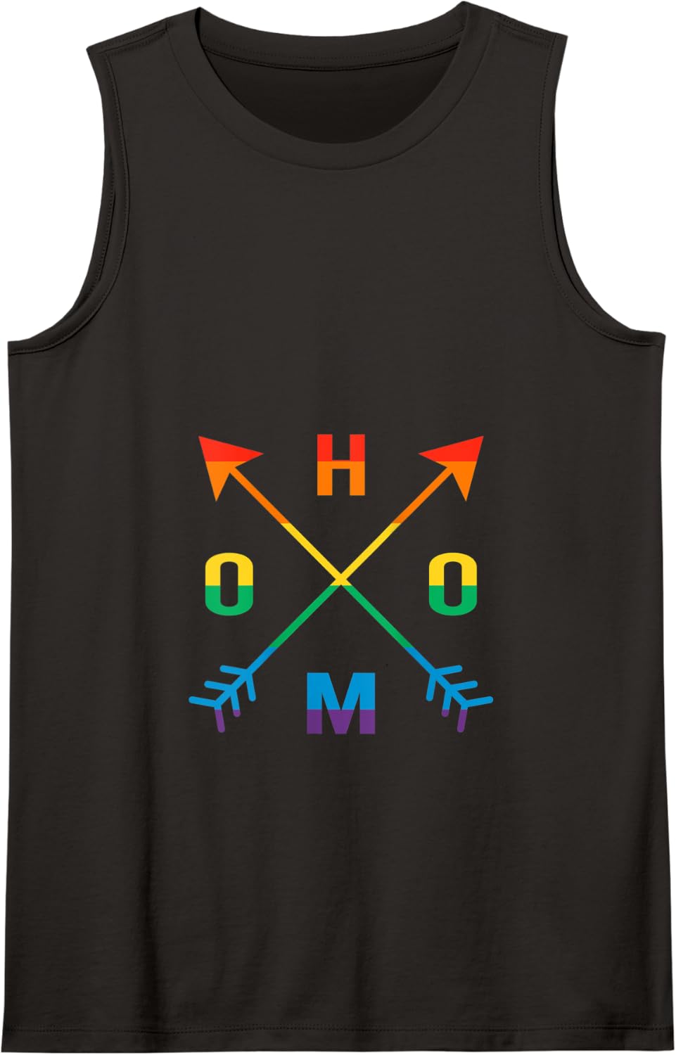 Homo Gay Pride Arrows Lgtb Tank Top - Black