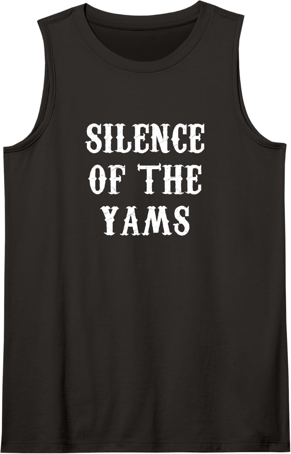 Thanksgiving Puns Silence of the Yams Matching Group Sleeveless Tank Top - Black