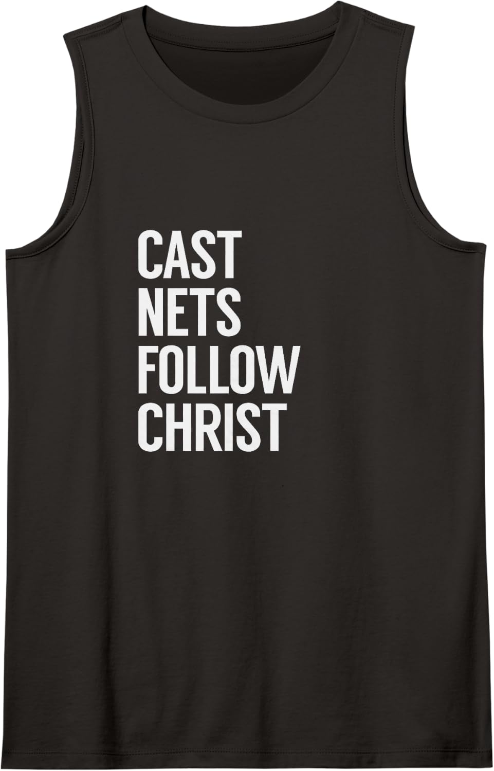 Cast Nets Follow Christ Sleeveless Tank Top - Black
