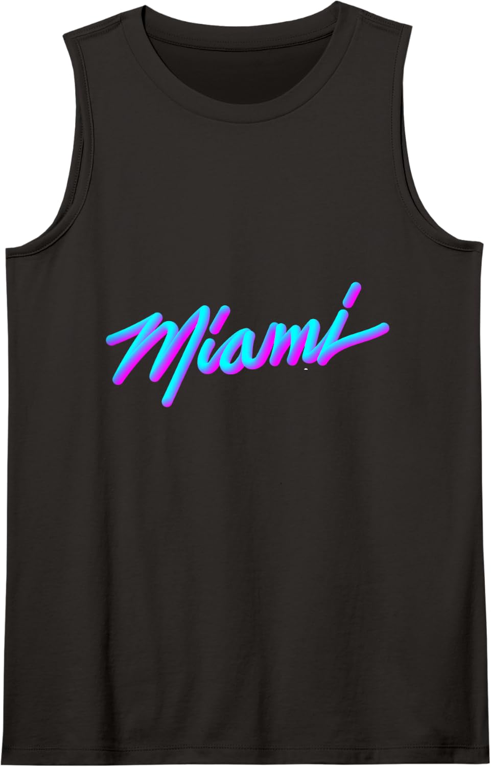 Miami - Vaperwave Synthwave 80s Style Retro Design Tank Top - Black