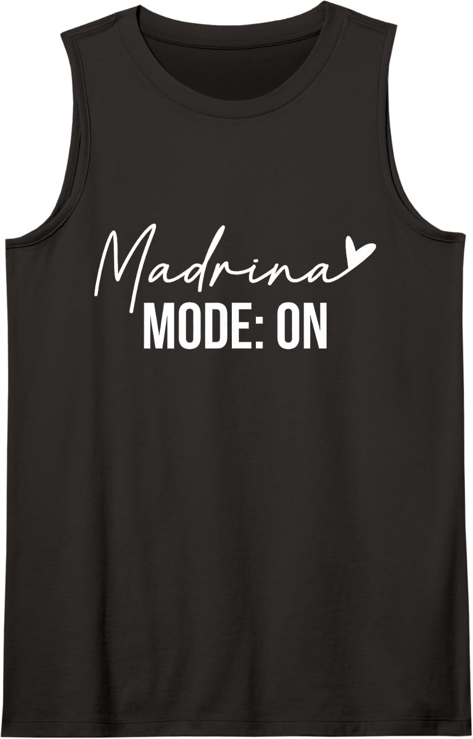Madrina Mode: On Godmother Godmom Ahijado Godchild Sleeveless Tank Top - Black