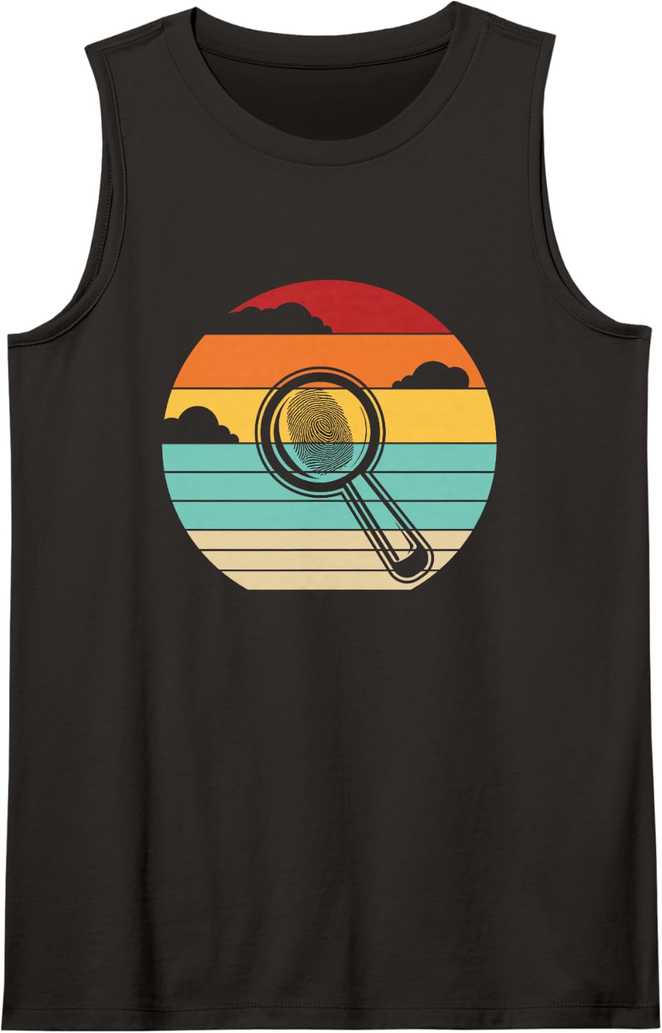 Retro Science Psychology DNA Profiler Forensic Scientist Sleeveless Tank Top - Black