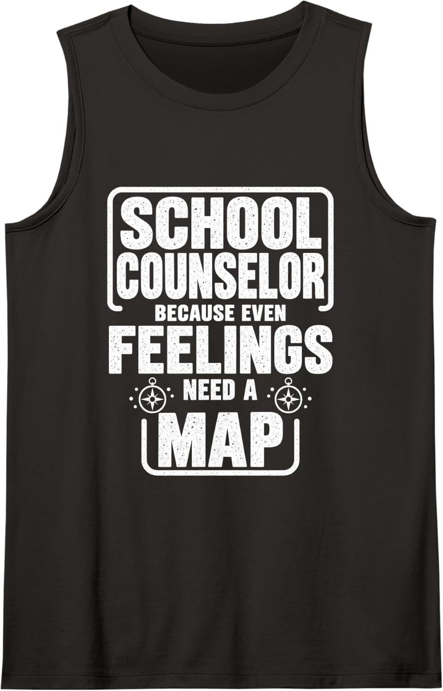 School Counselor Feelings map Mental Health Staff Sleeveless Tank Top - Black