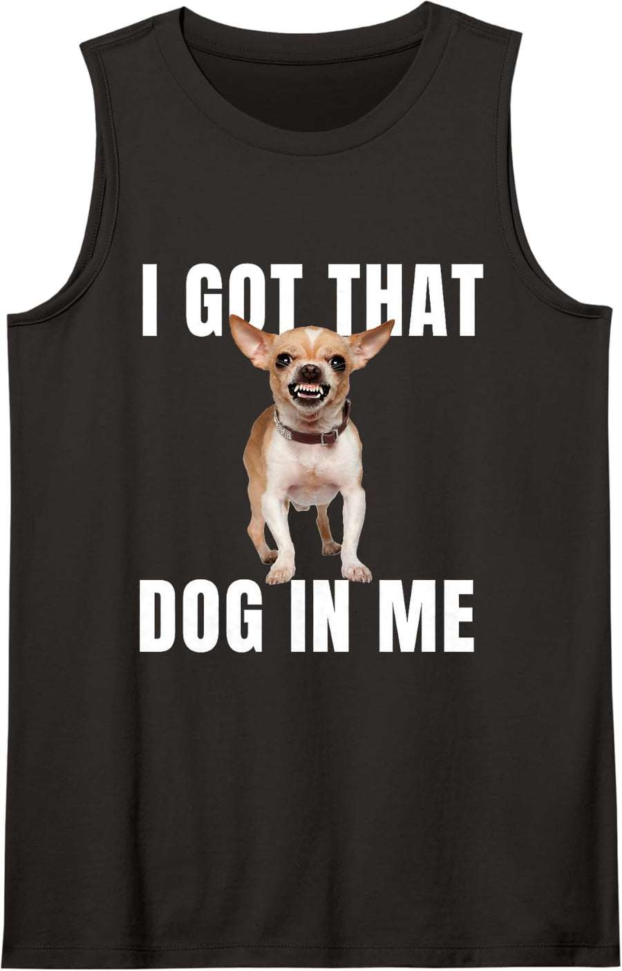 Funny Chihuahua Dog Attitude Pet Lover Quote Sleeveless Tank Top - Black