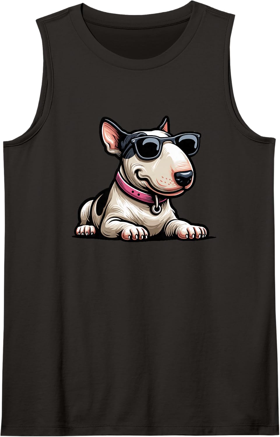 Bull Terrier Miniature Bull Terrier Sleeveless Tank Top - Black
