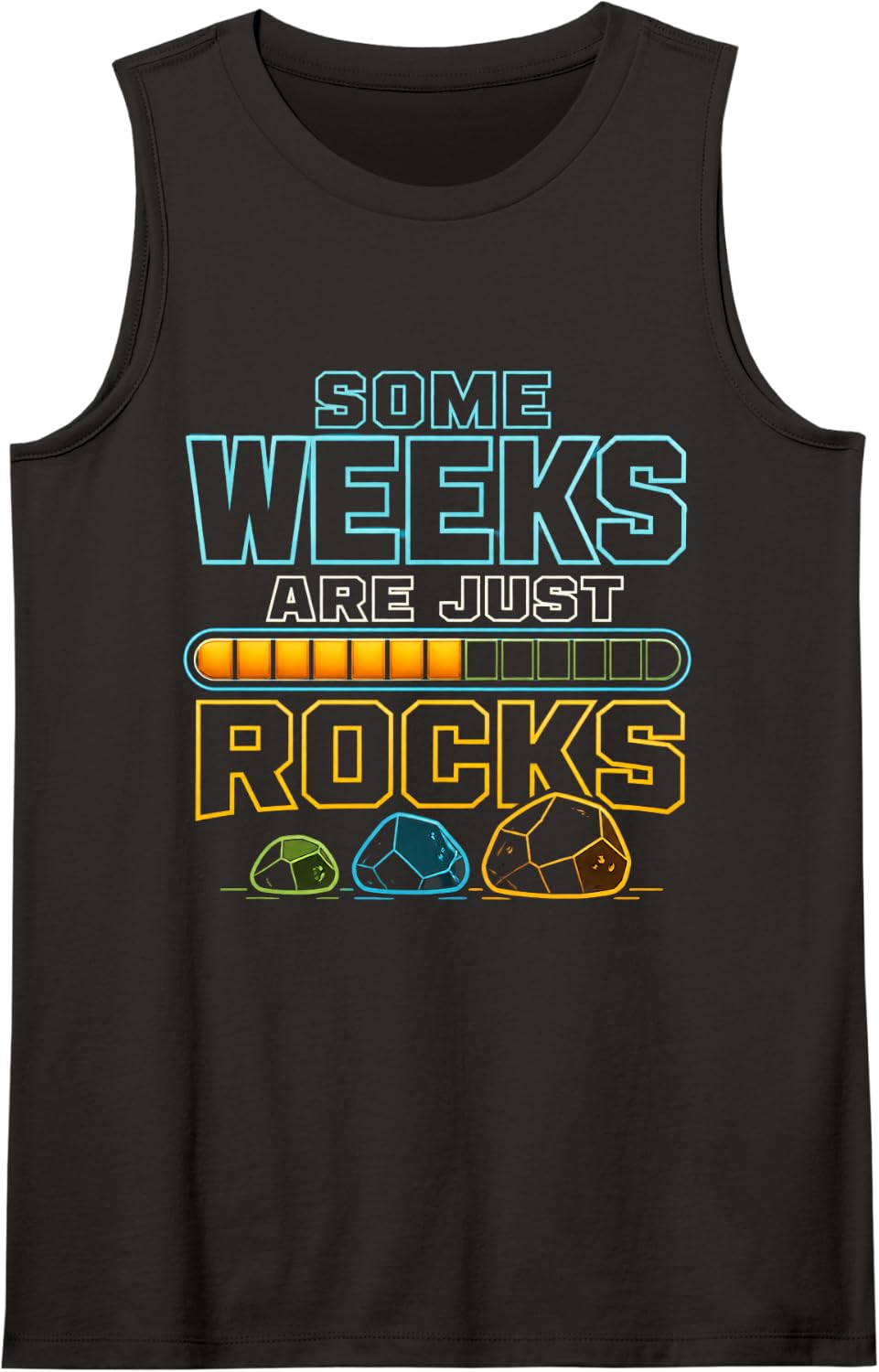 Some Weeks are Just Rocks Science Teacher Middle School Sleeveless Tank Top - Black