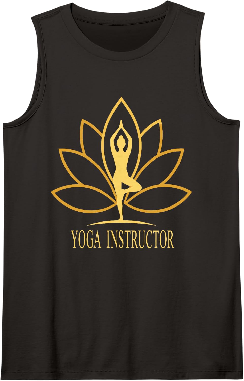 Yoga Instructor Art for Men Women Kids Yoga Teacher Sleeveless Tank Top - Black