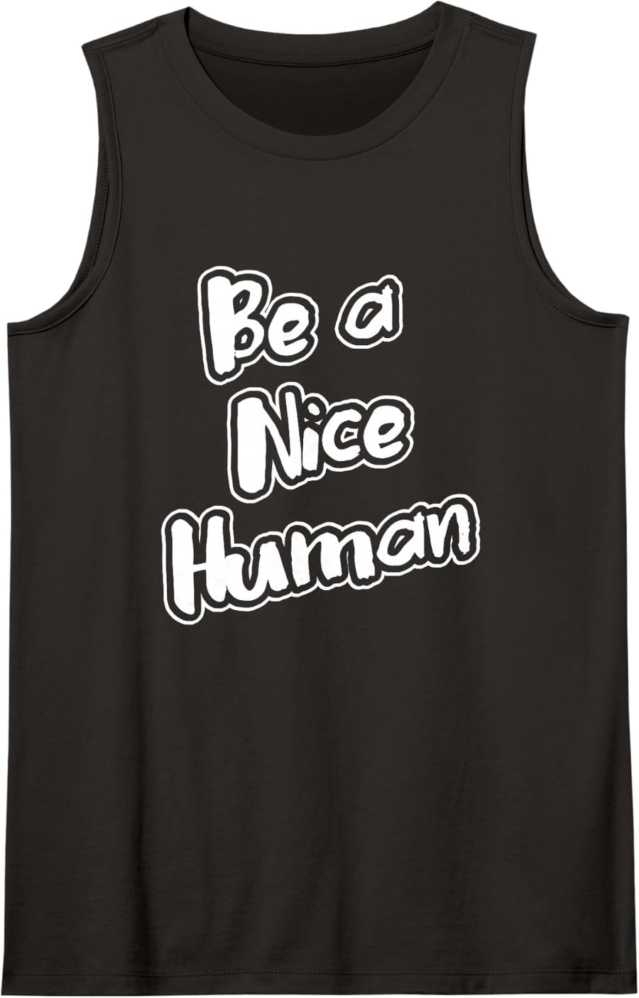 Be A Nice Human Inspirational Kindness Vintage Teacher Sleeveless Tank Top - Black