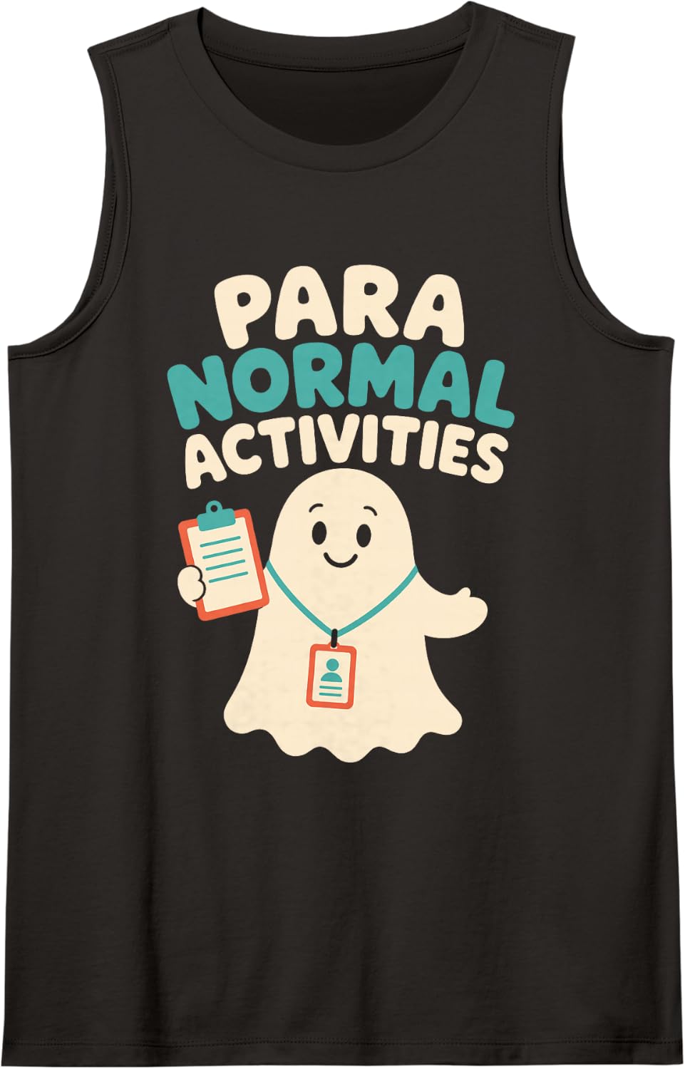 para Normal Activities Paraprofessional Teacher Aide Sleeveless Tank Top - Black