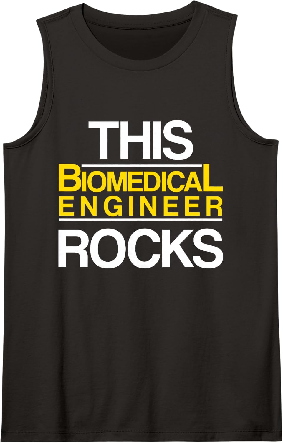 Biomedical Engineer Rocks Funny Engineering Sleeveless Tank Top - Black