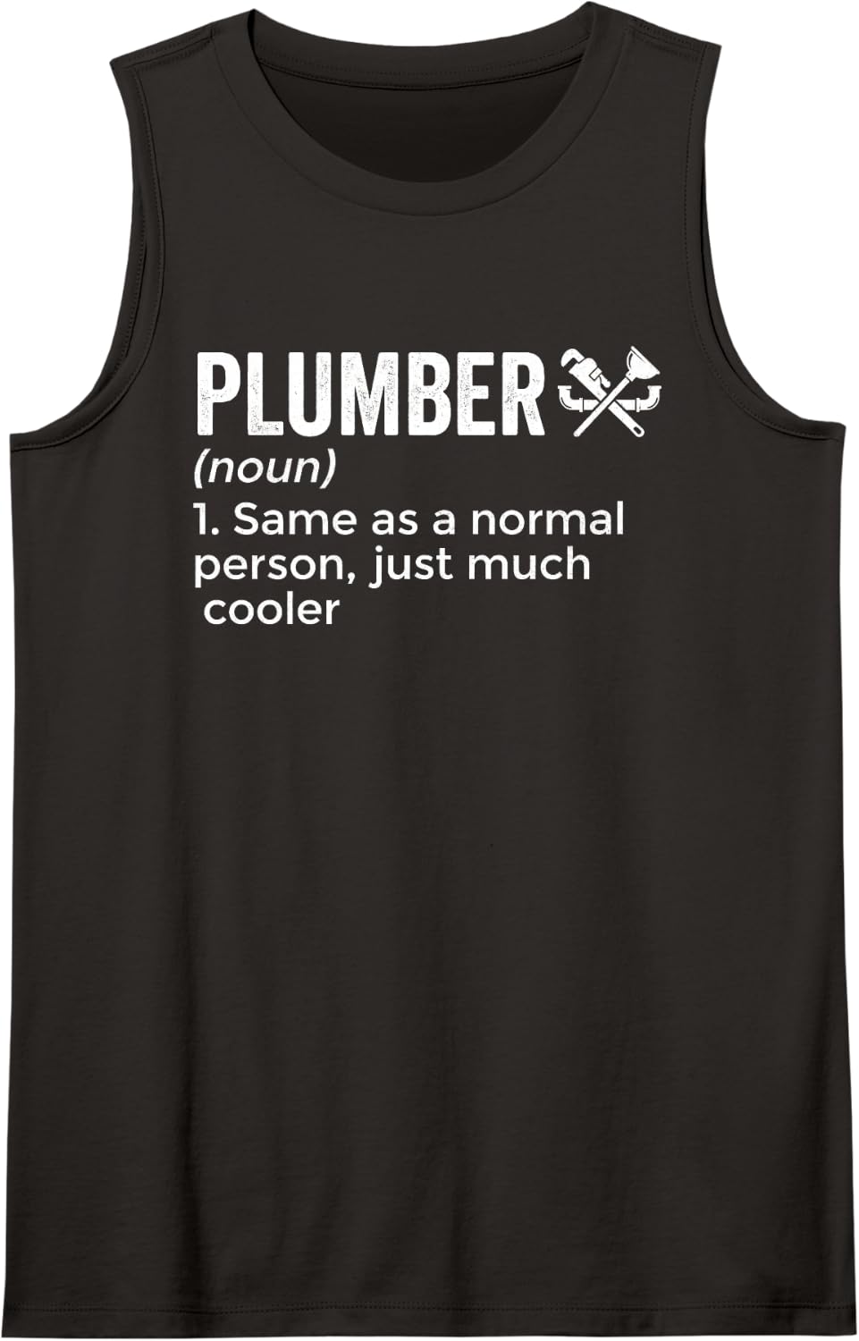 Funny Plumber Definition Cool Pipe Fitter Tradesman Trades Sleeveless Tank Top - Black